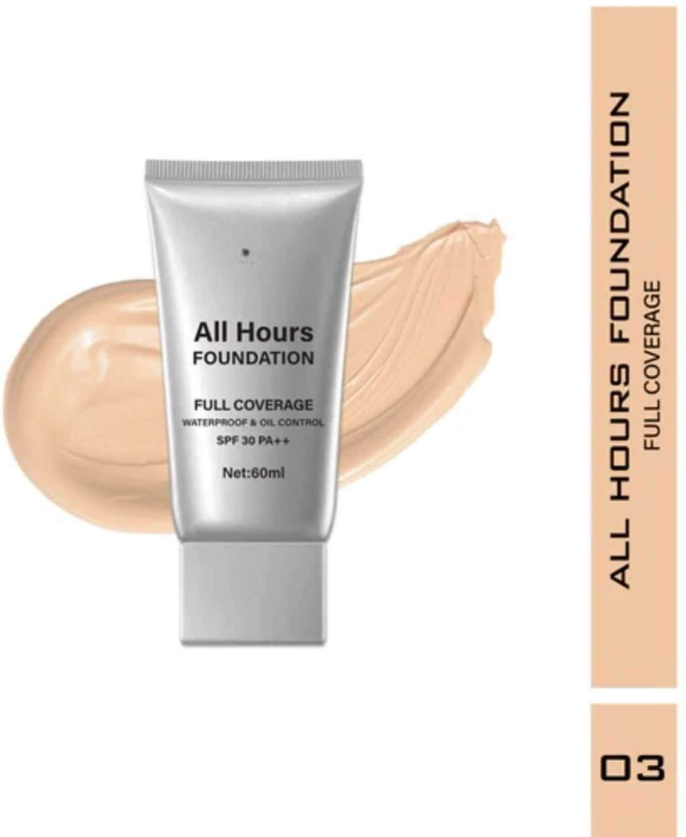 Your Beauty All Hours Foundation - Full Coverage, Waterproof, Oil Control, SPF 30 PA++ Foundation