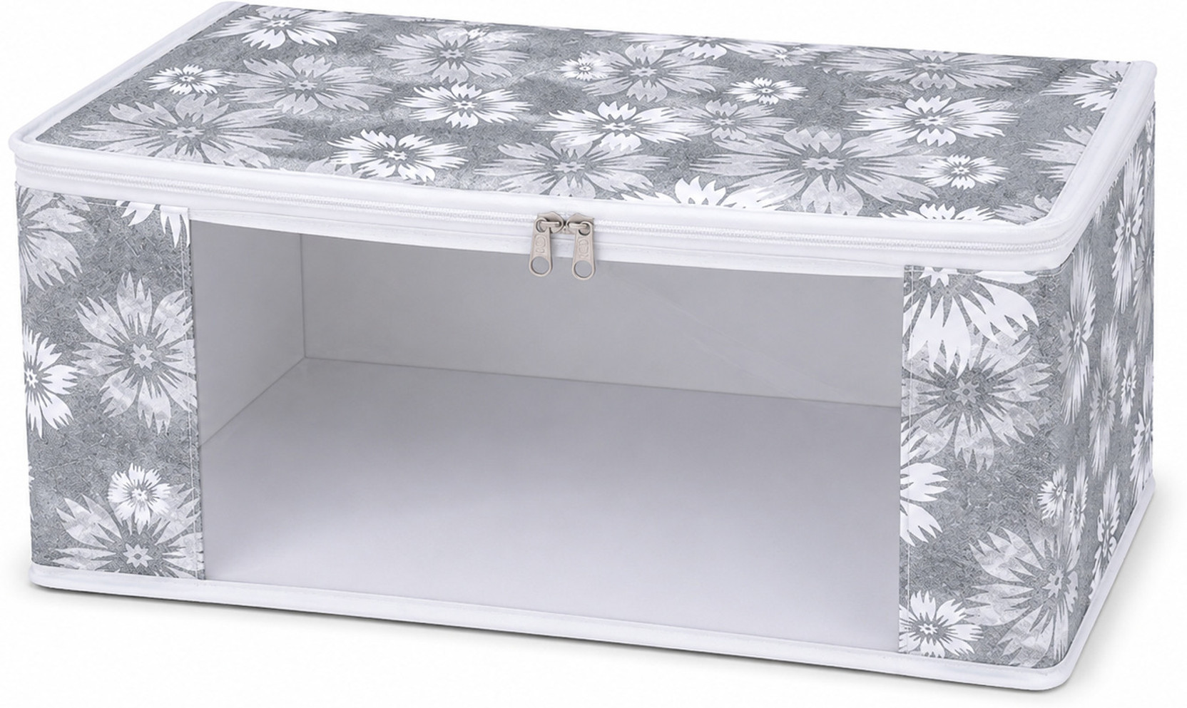 HomVault Saree Organizer /Wardrobe Storage Solution / Home Organization Essentials / Clothing Storage /Saree Box with Zip/ Saree Box with Transparent Window /Foldable Storage Box /