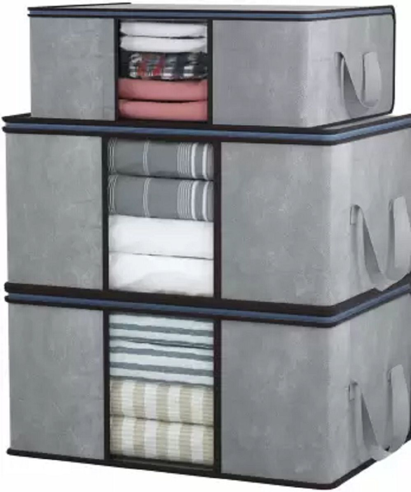 S.V.Enterprises Blanket organizer for under storage with side handles Wardrobe Clothes covers ,Cloth Storage Bags Closet Organizer and Storage Fordable Clothing Storage Bag