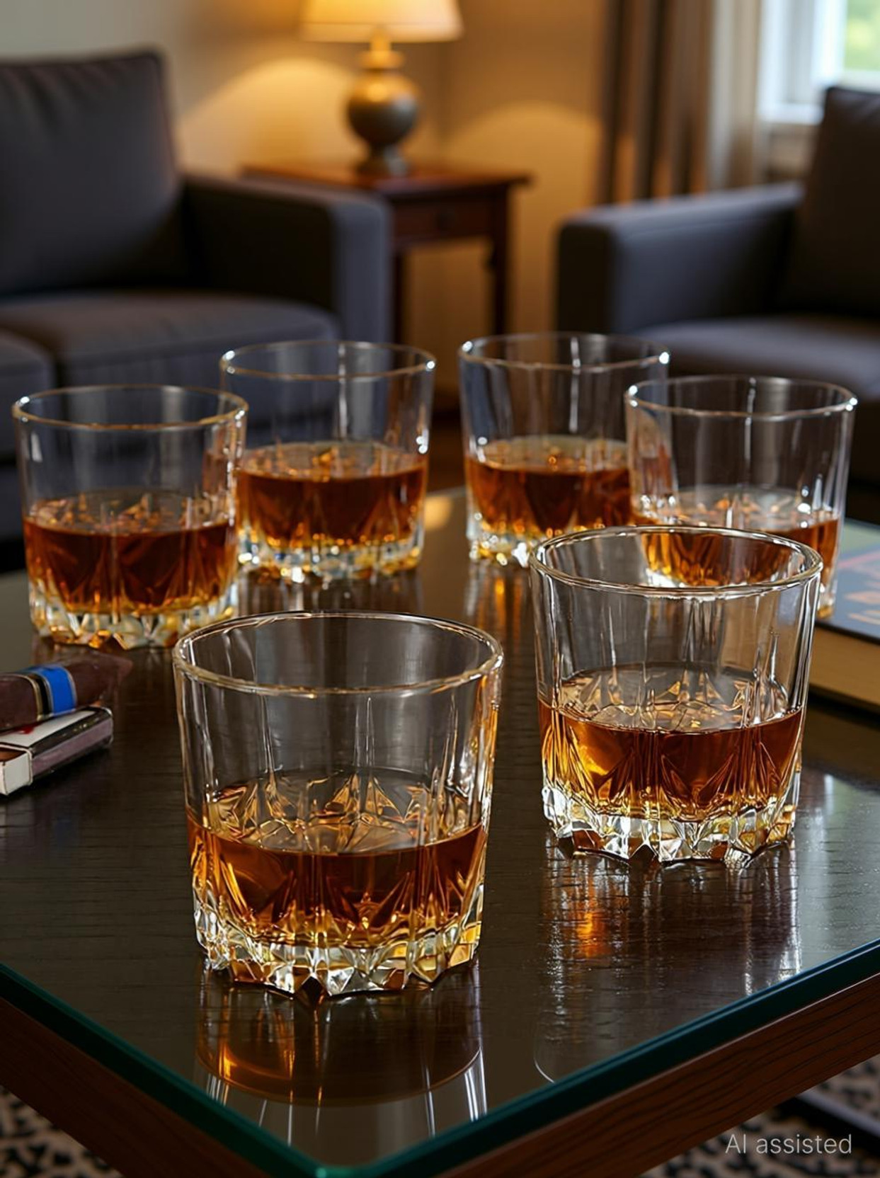 vetreo (Pack of 6) Karat Crystal Whiskey Glass Lead-Free Barware ...more