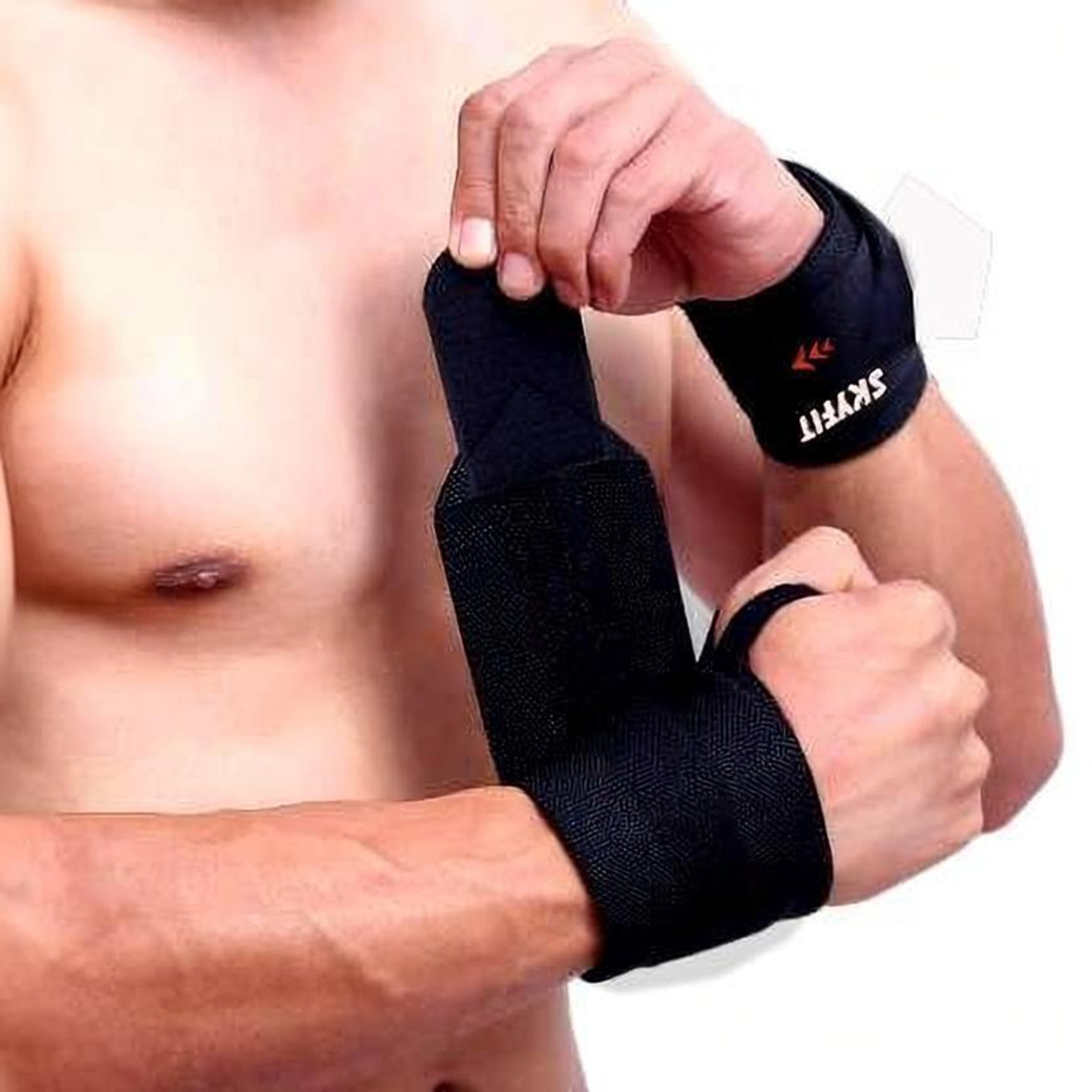Life Feel Wrist Support Band for Gym and weigh Lifting glove Gym & Fitness Gloves