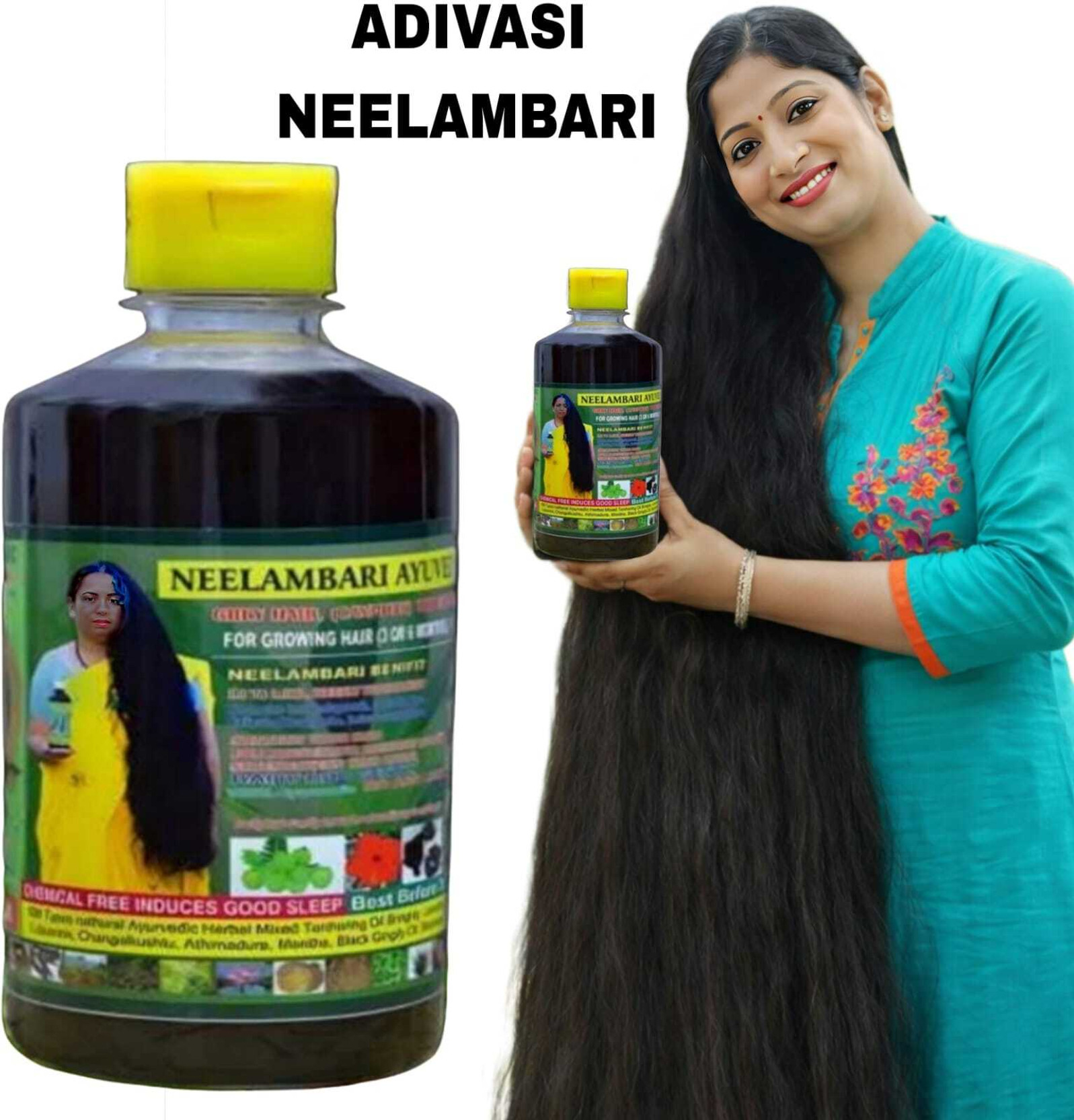 Adivasi Ayurvedic Neelambari Hair fall & Hair Growth Hair Oil (500 ml) HAIR FALL Hair Oil