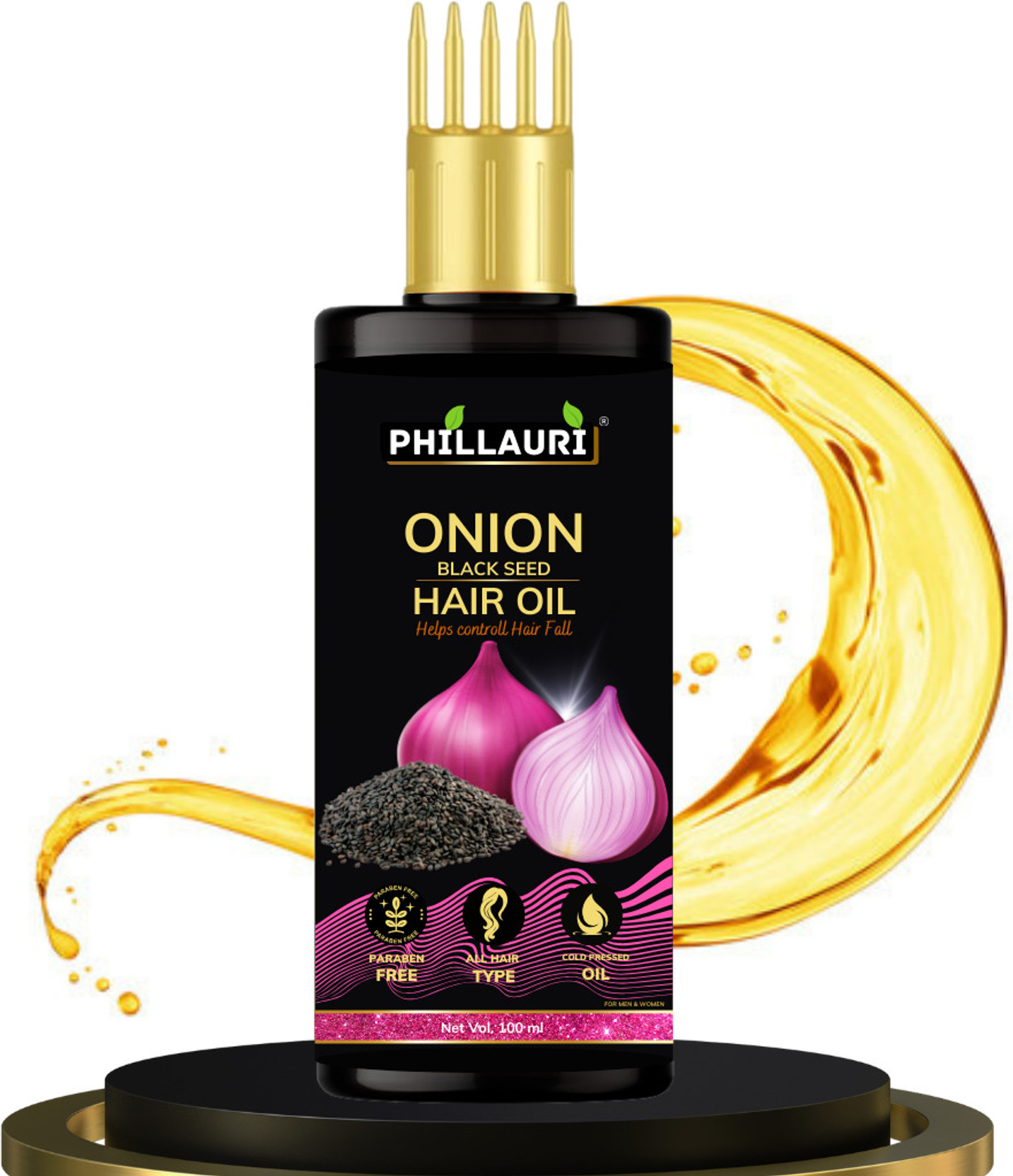 Phillauri Black Seed Onion Hair Oil For Hair Re-growth Hair Oil