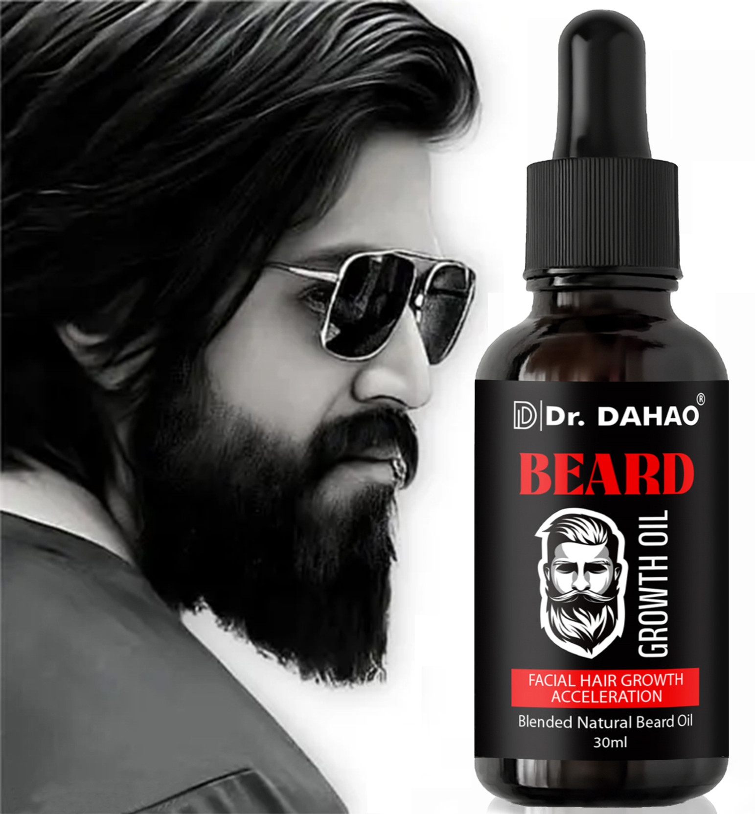 Dr. DAHAO Beard Oil For Beard Hair Growth and for Men  Hair Oil