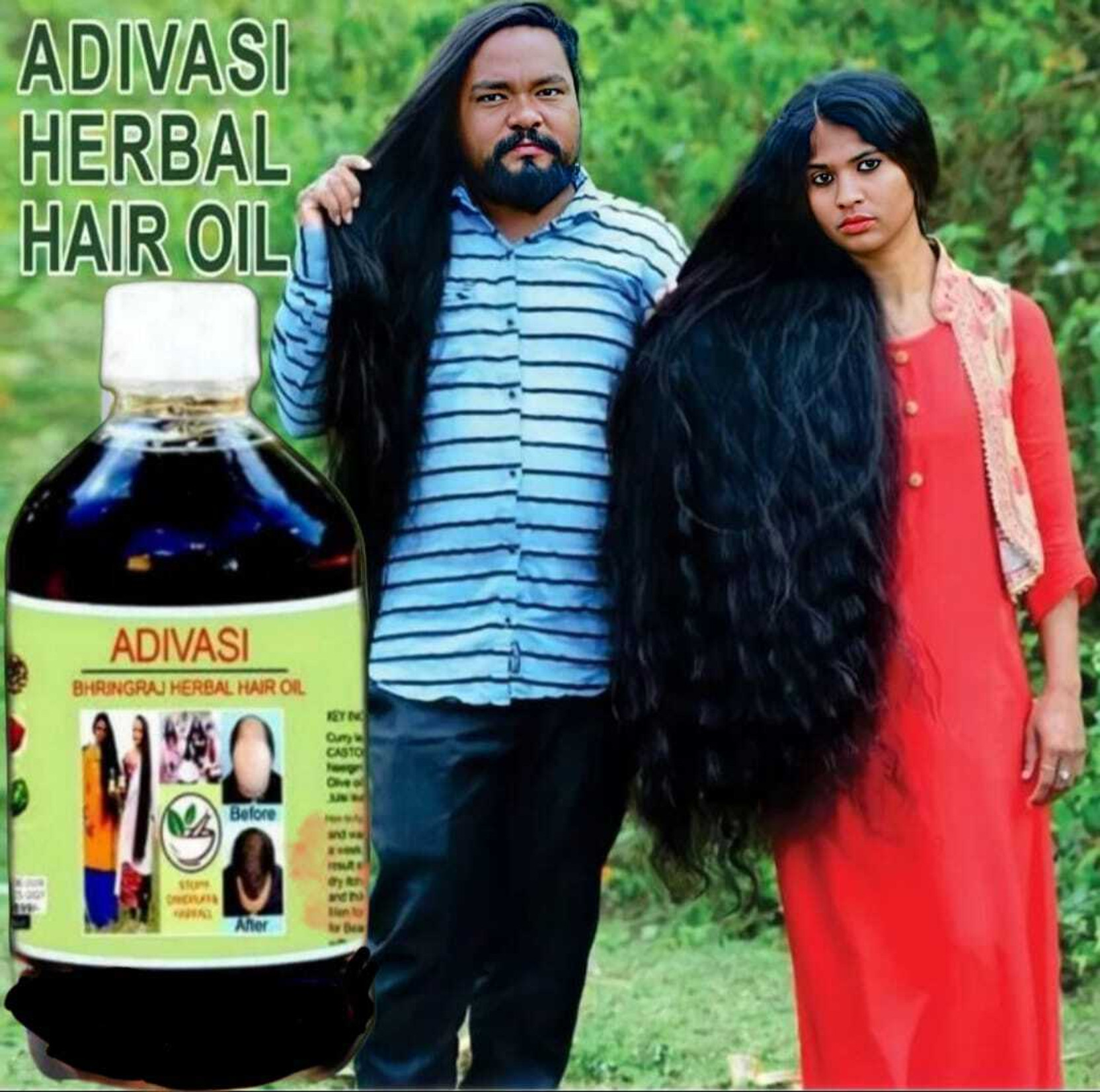 Adivasi BHRINGRAJ AYURVEDIC HAIR OIL HAIR GROWTH + HAIR LOSS +DANDRUF BEST RESULAT 500ML Hair Oil