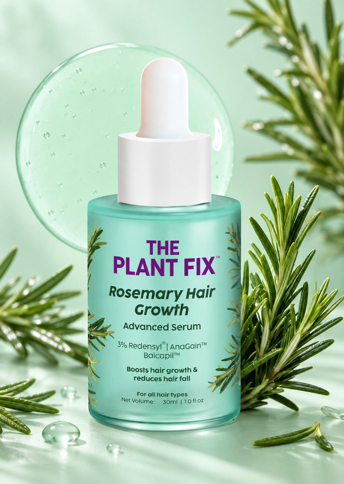 The Plant Fix Rosemary Hair Growth Serum with Redensyl®, AnaGain™ & Baicapil™ |