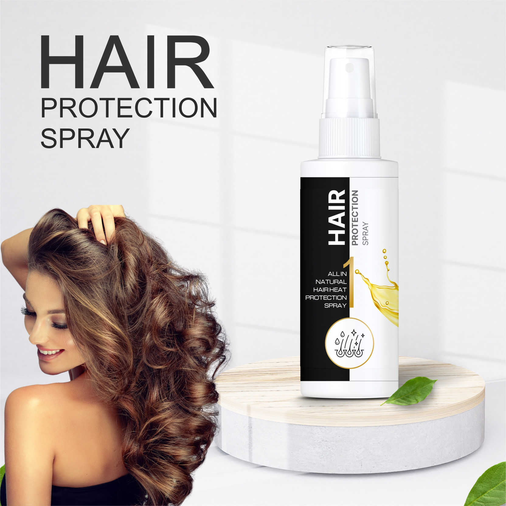 Matangi Natural Hair Heat Protection Spray with keratin, Grapeseeds Oil & Aloevera Hair Spray