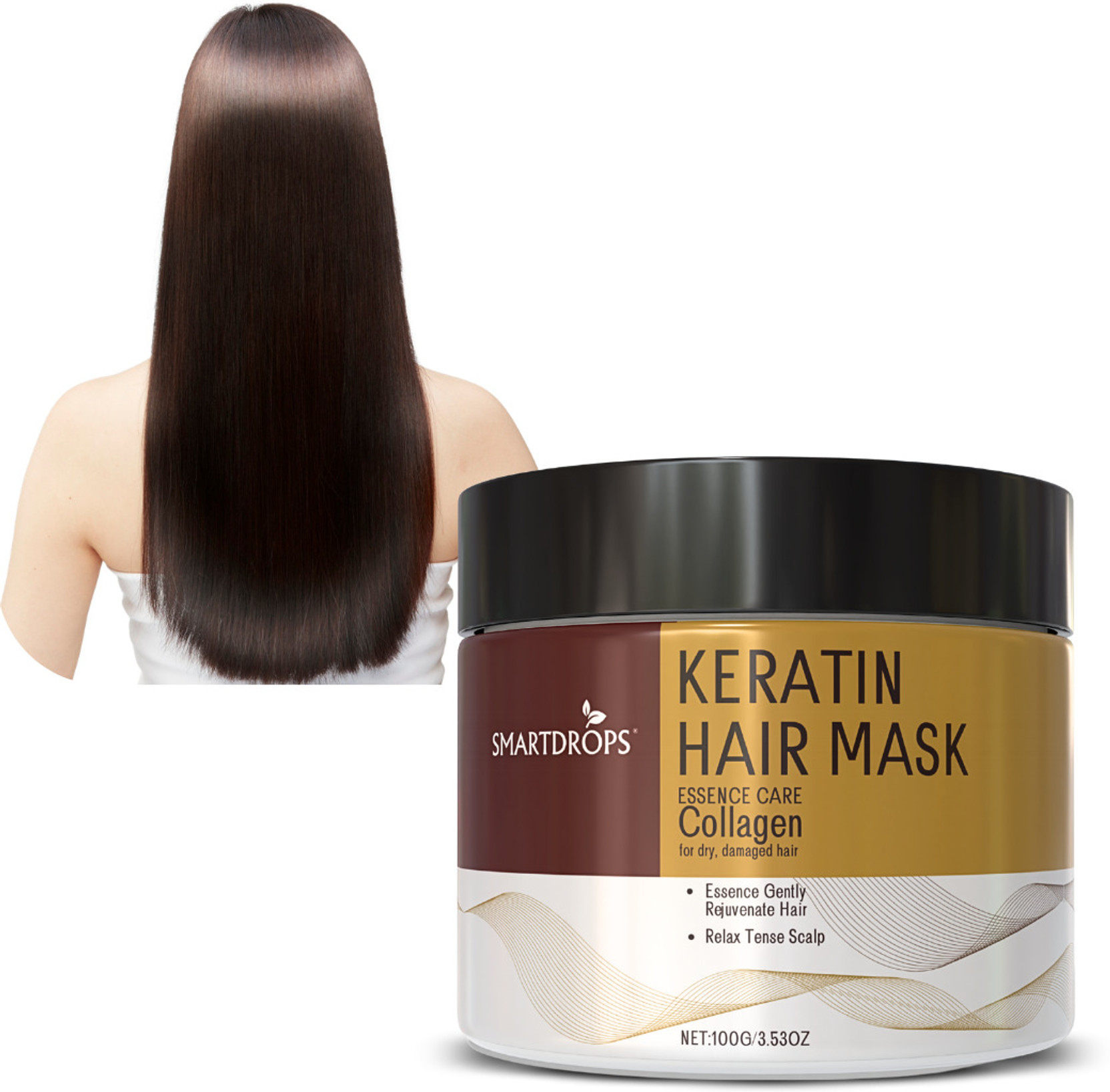 smartdrops Keratin Hair Mask for Hair Softness | Conditioning Hair Mask for All Hair Types