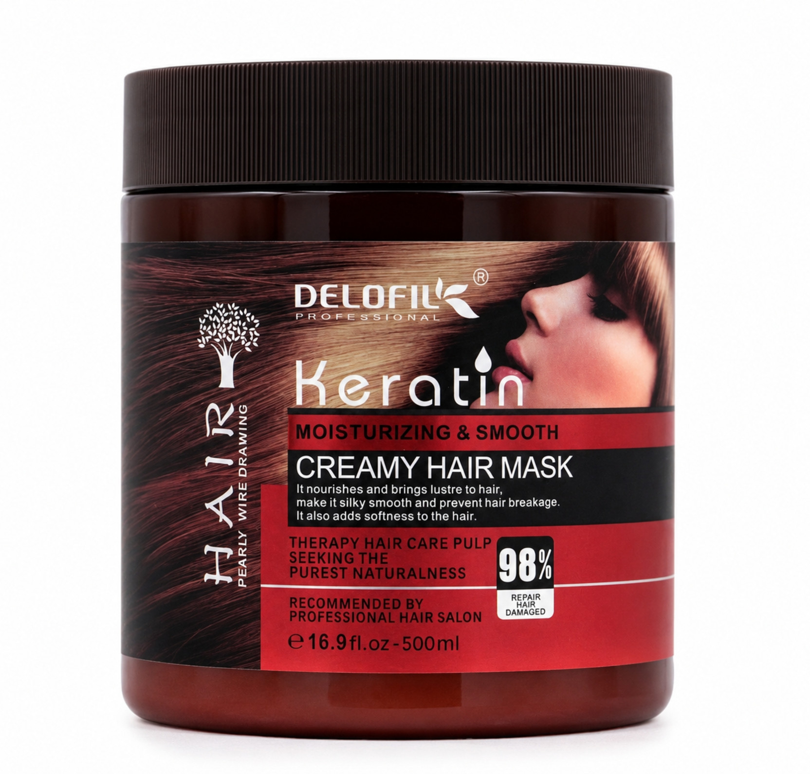 DELOFIL PROFESSIONAL Keratin Hair Mask for Dry & Damaged Hair | Deep Conditioning Treatment