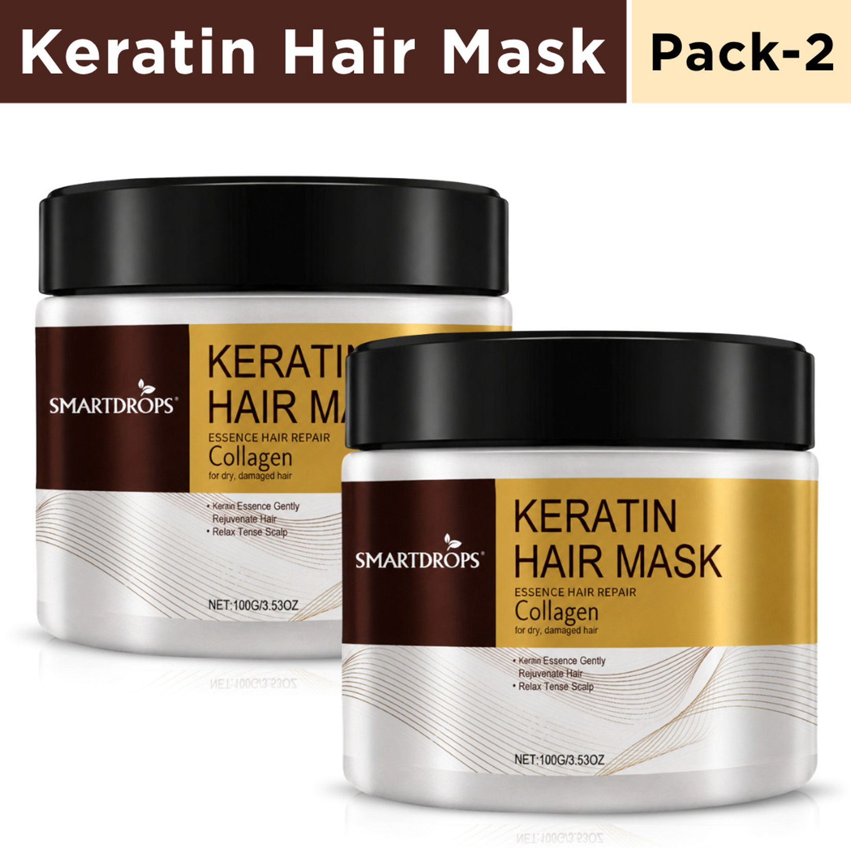 smartdrops Keratin Hair Mask | Deep Hair Conditioning Cream for Men & Women | 200g