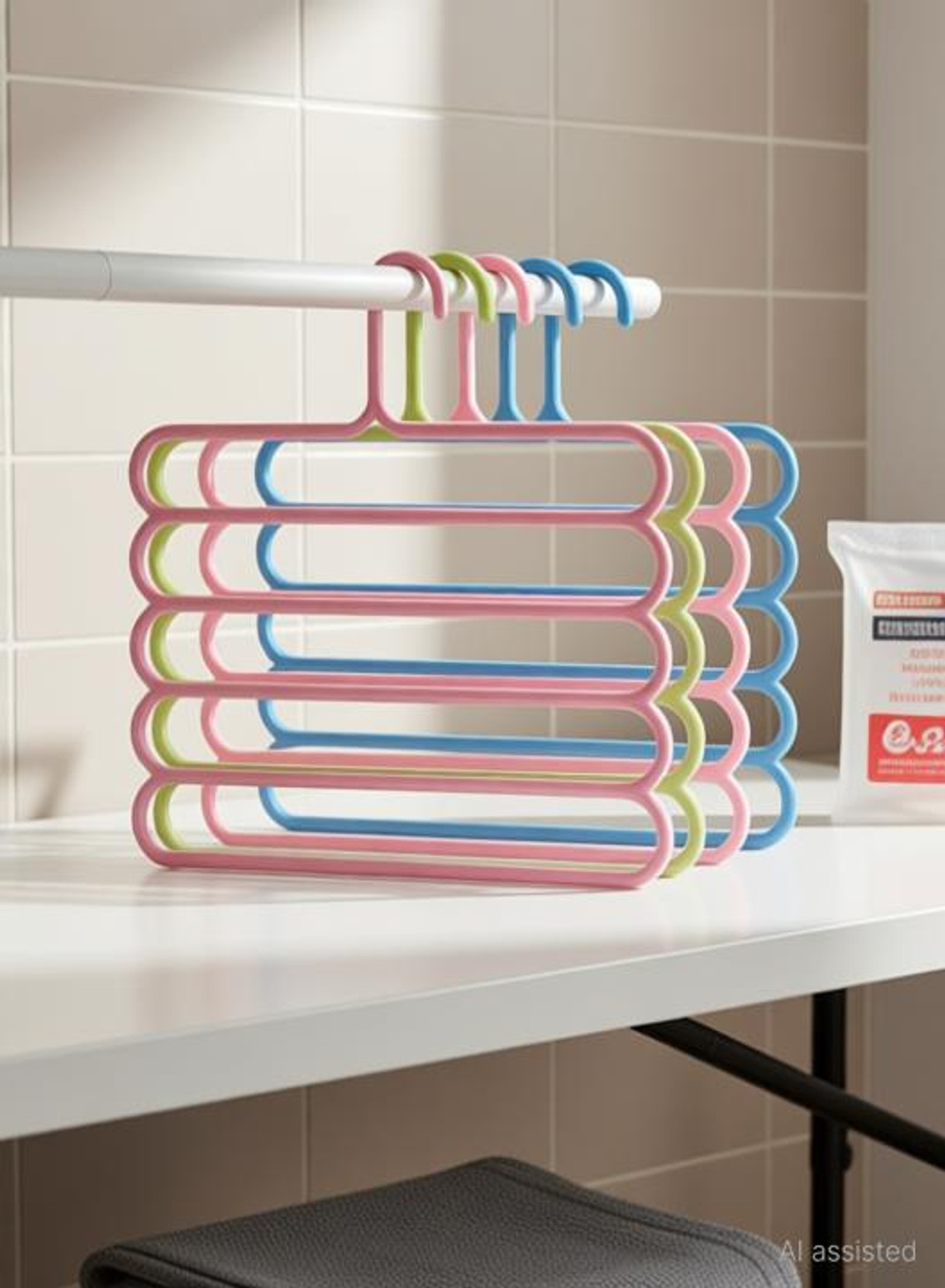 5 Layer Pants Hanger Set of 3 | Space Saving Trouser Jeans Dupatta Organizer