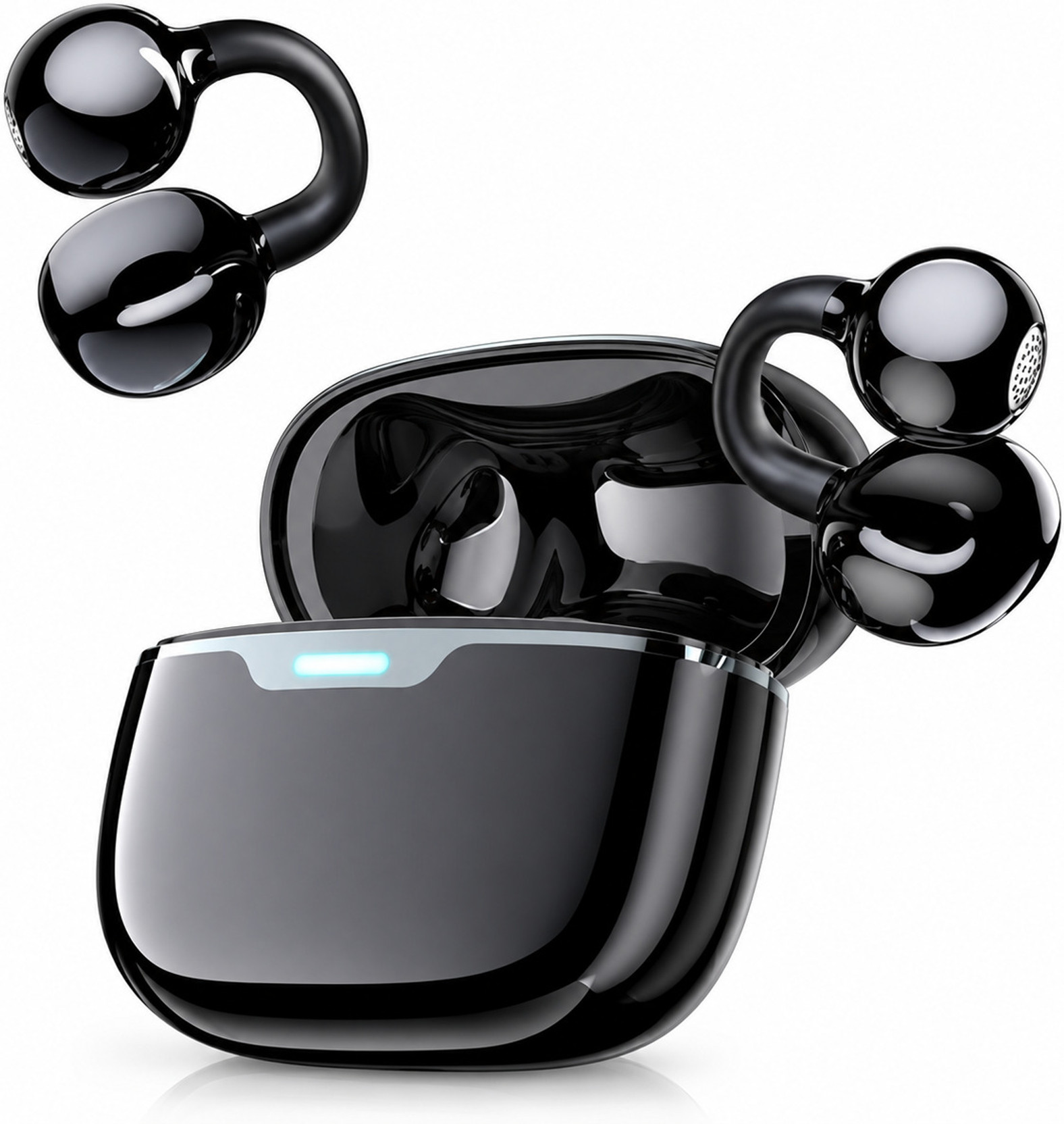 THE MOBILE POINT Bone-X Bluetooth 6.0 Open-Ear Earbuds Premium Sound & HD Calling,50Hrs Playtime Bluetooth