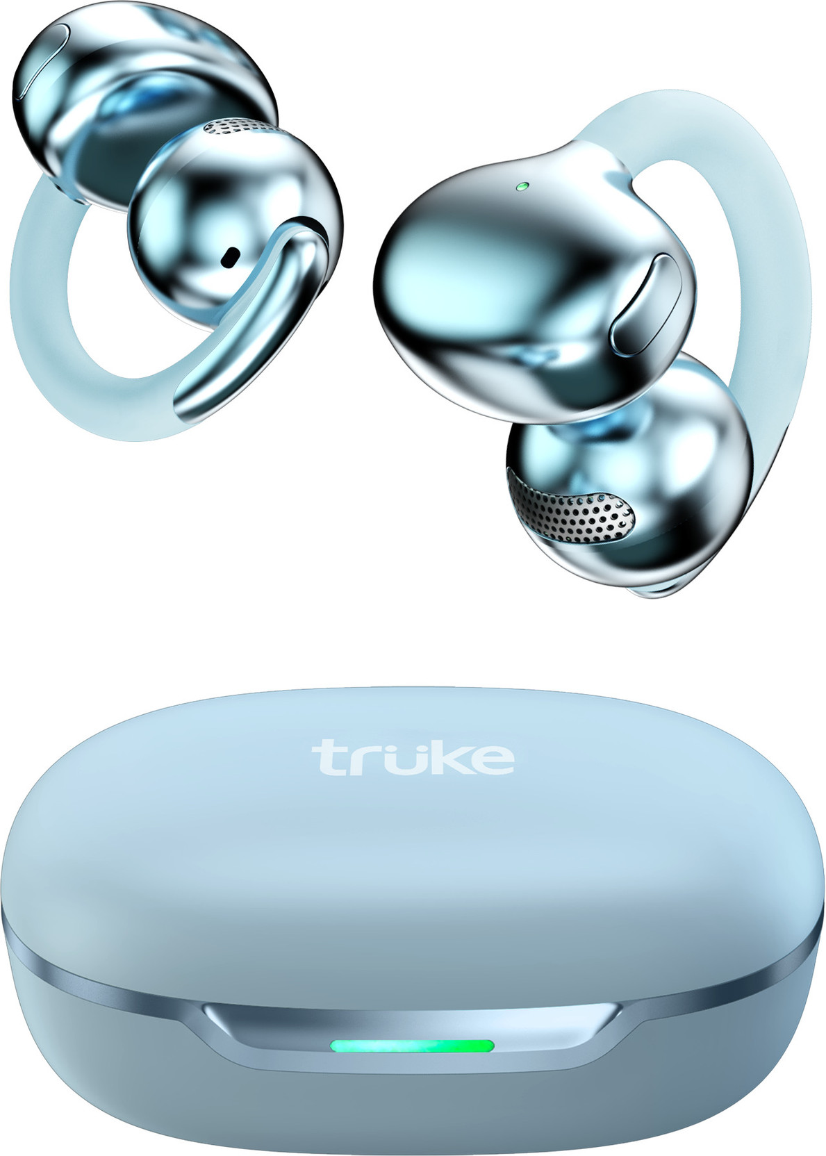 truke TruClips 2 AI Open buds w/ 70H Battery, App support, Spatial sound, Quad-Mic ENC Bluetooth