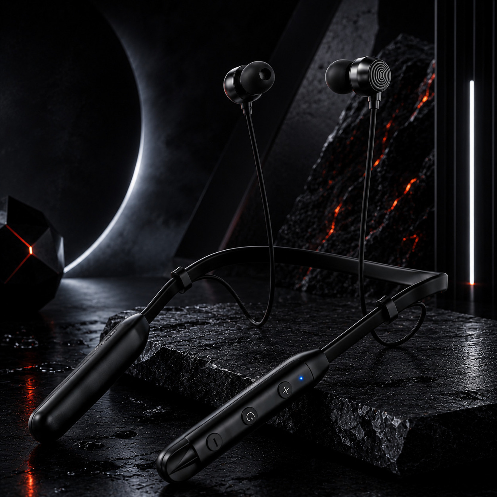 DSSB Bluetooth Neckband Headset Wireless Earphones Black Bluetooth
