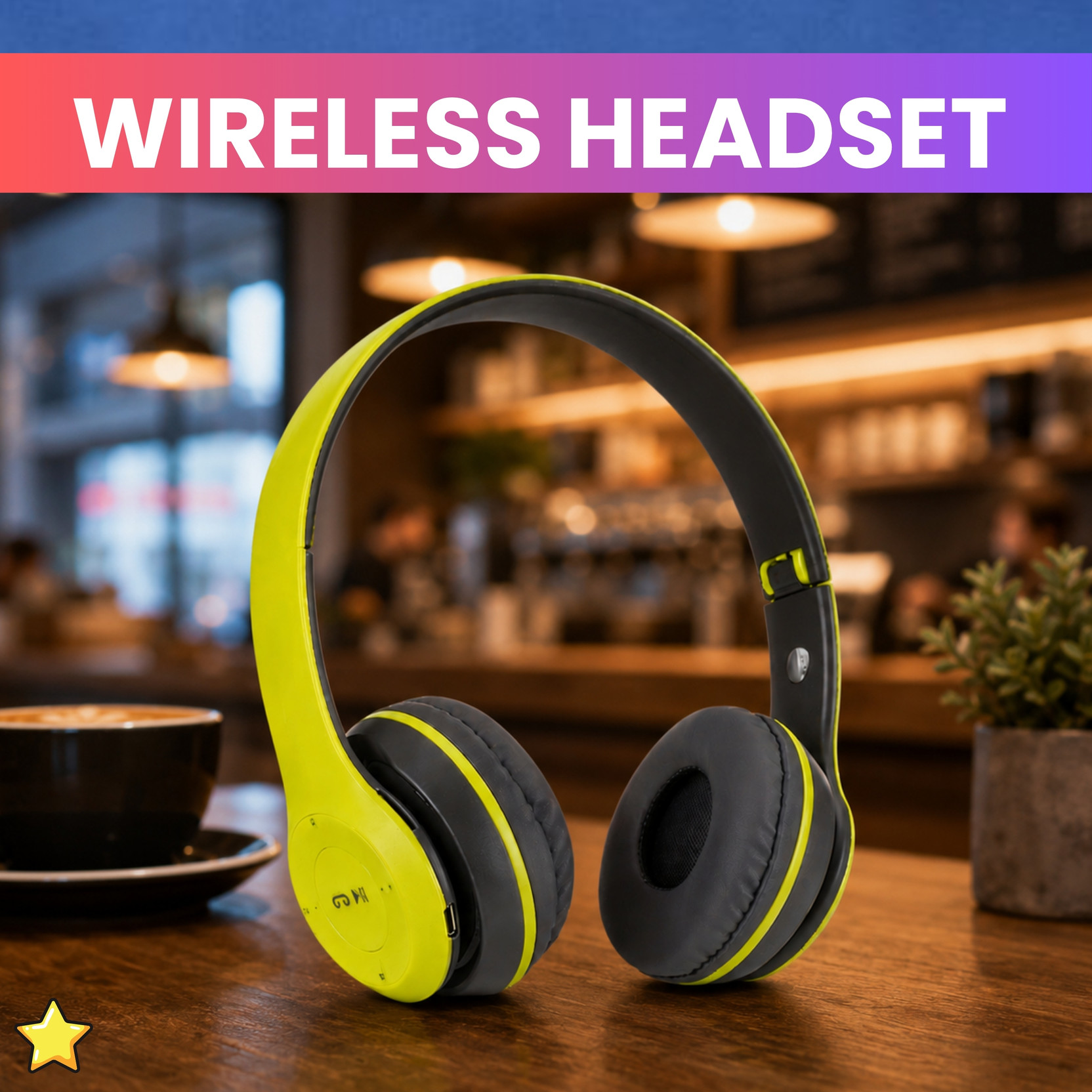 GUGGU Wireless Bluetooth Headphones, Over-Ear Stereo Headset With Soft CushionsQL297 Bluetooth