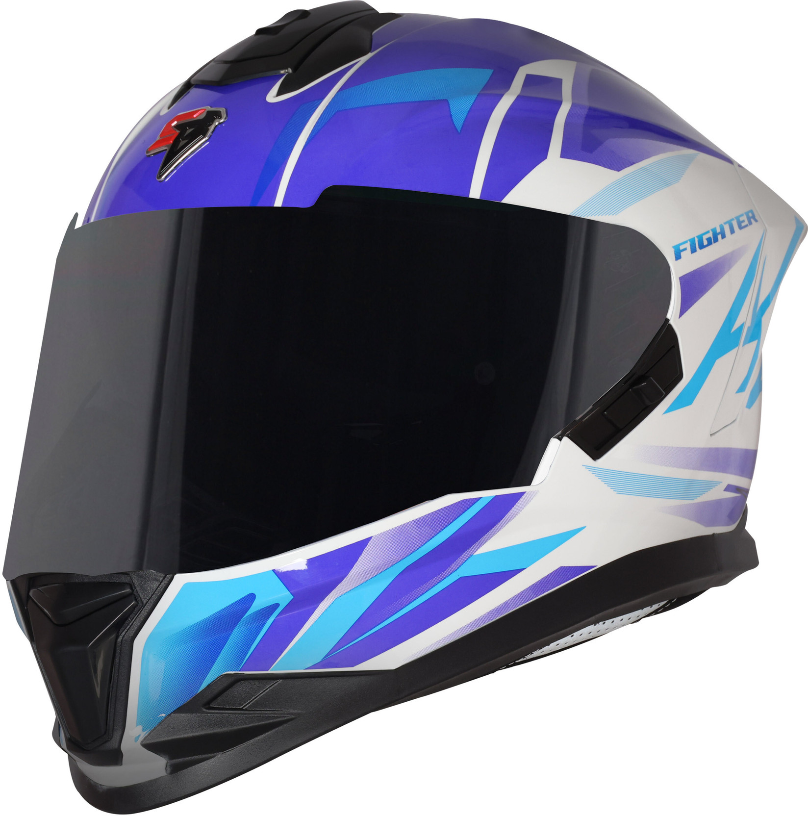 Steelbird SBH-57 Fighter F4 ISI and DOT Certified Full Face Helmet for Men and Women Motorbike Helmet