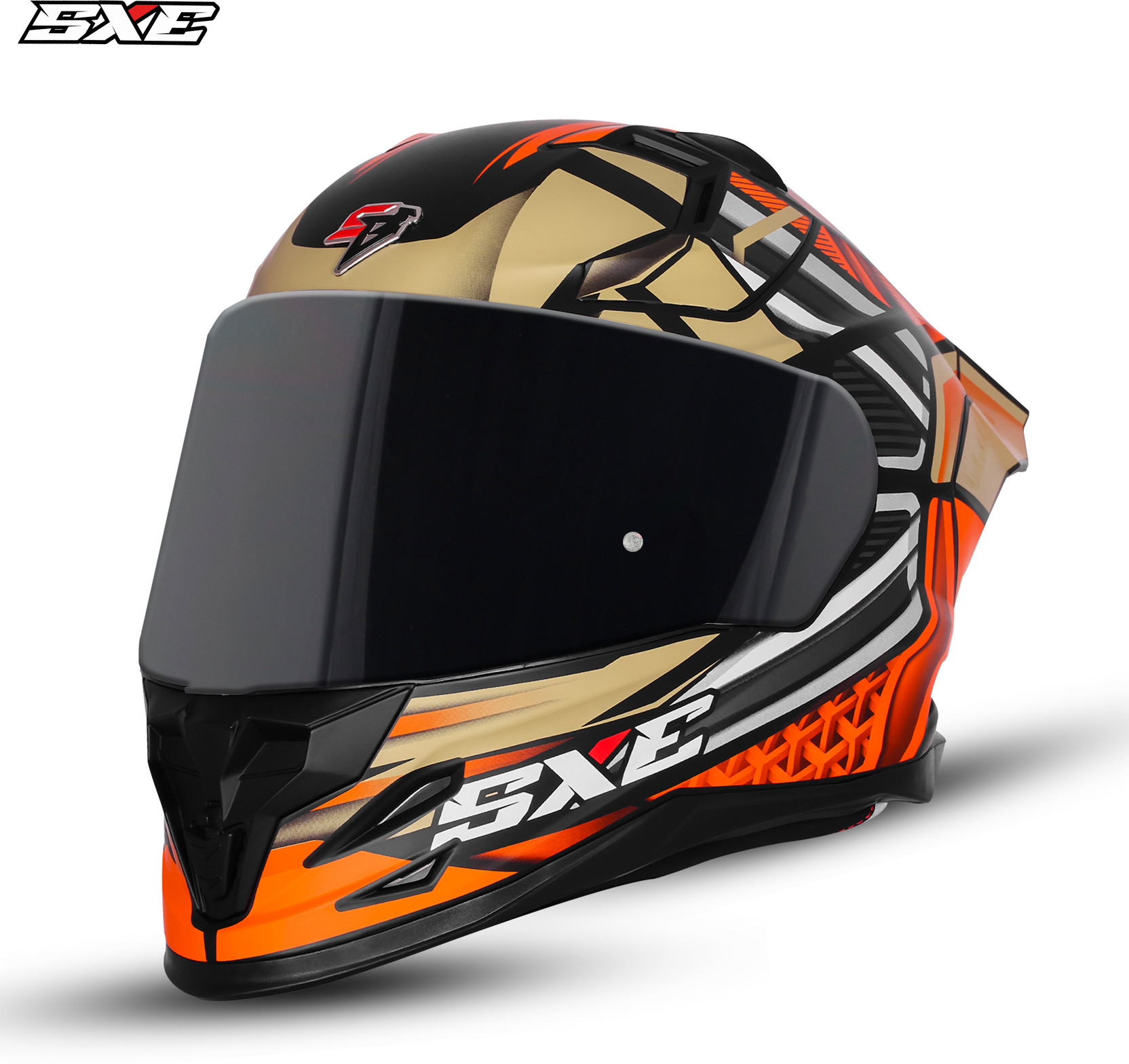 Steelbird SBH 61 SXE X4 ISI and Dot Certified Full Face Graphic Motorbike Helmet