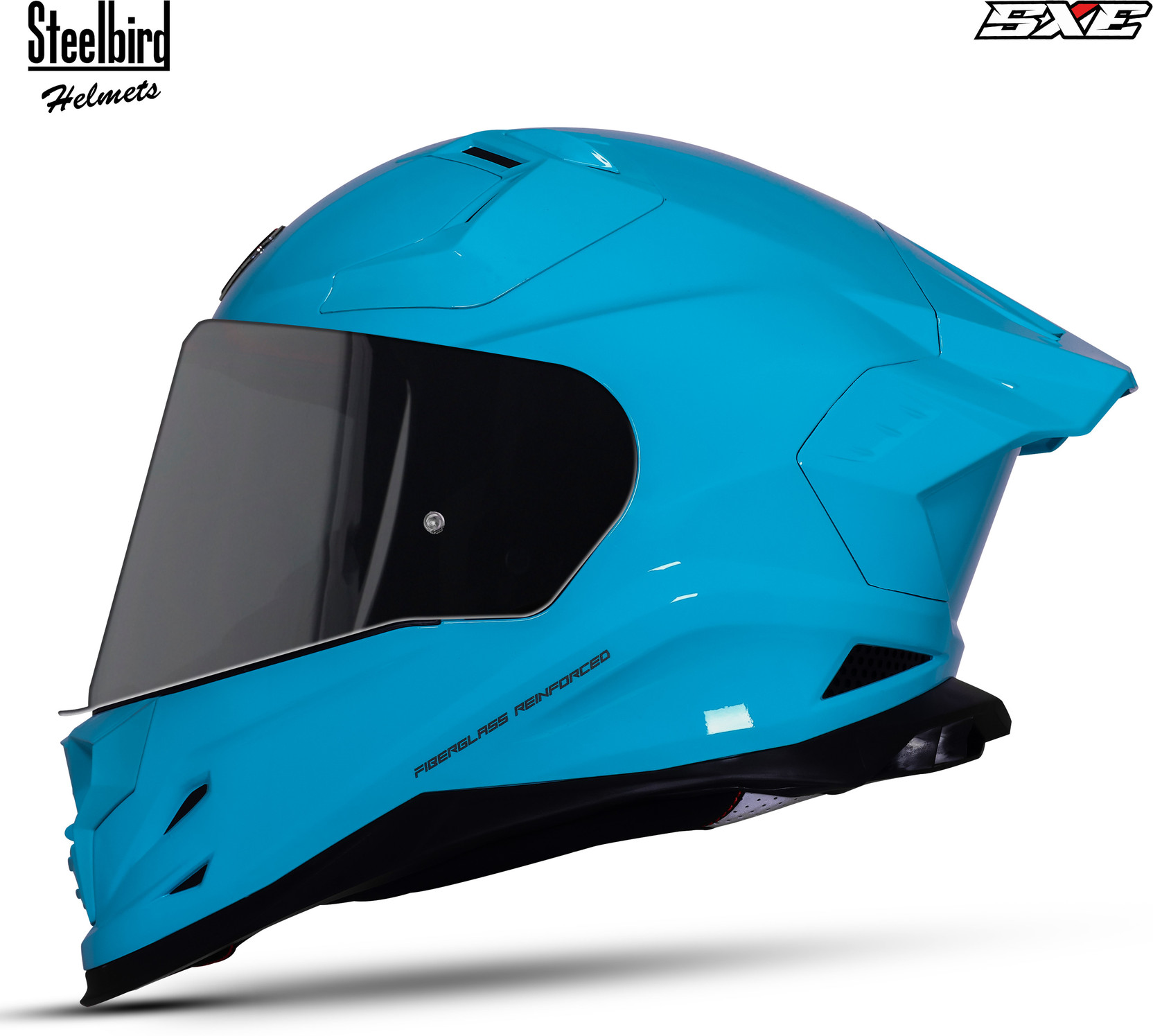 Steelbird SBH 61 SXE ISI and Dot Certified Full Face Motorbike Helmet