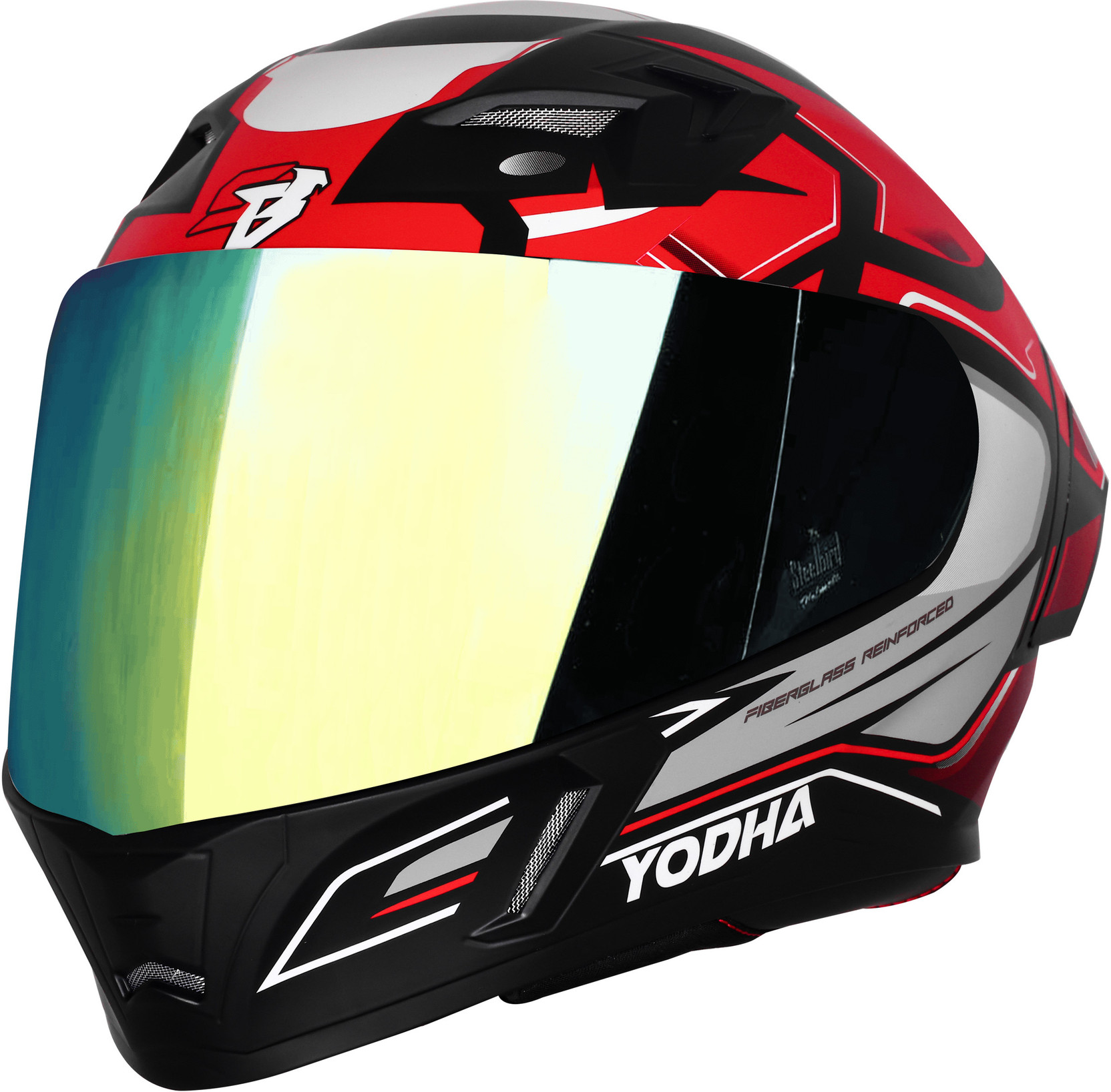 Steelbird SBA-11 Yodha ISI And DOT Certified Full Face Graphic Helmet for Men and Women Motorbike Helmet