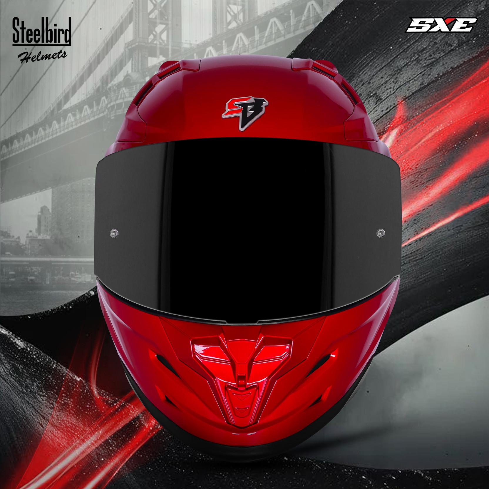 Steelbird SBH 61 SXE ISI and Dot Certified Full Face Motorbike Helmet