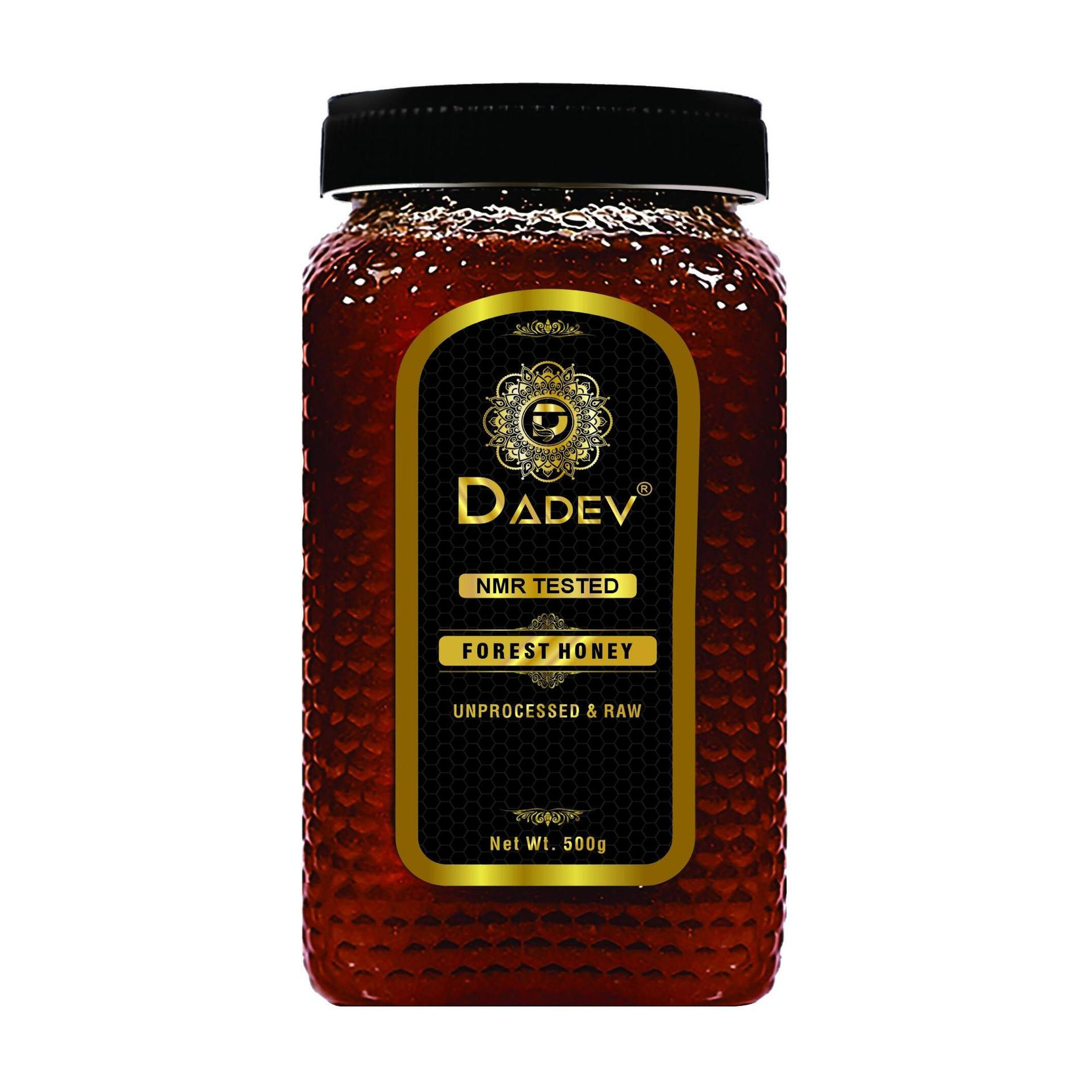 DADEV Honey NMR Tested 100% Pure Unprocessed Organic Raw Forest -GLASS JAR