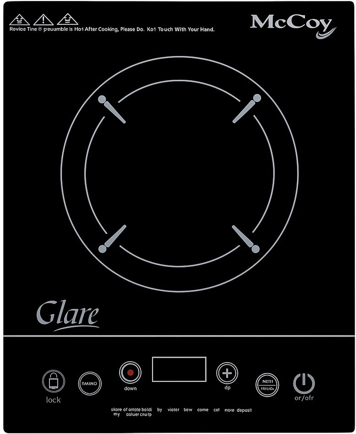 Mccoy 2000 W Induction Cooktop Touch Panel
