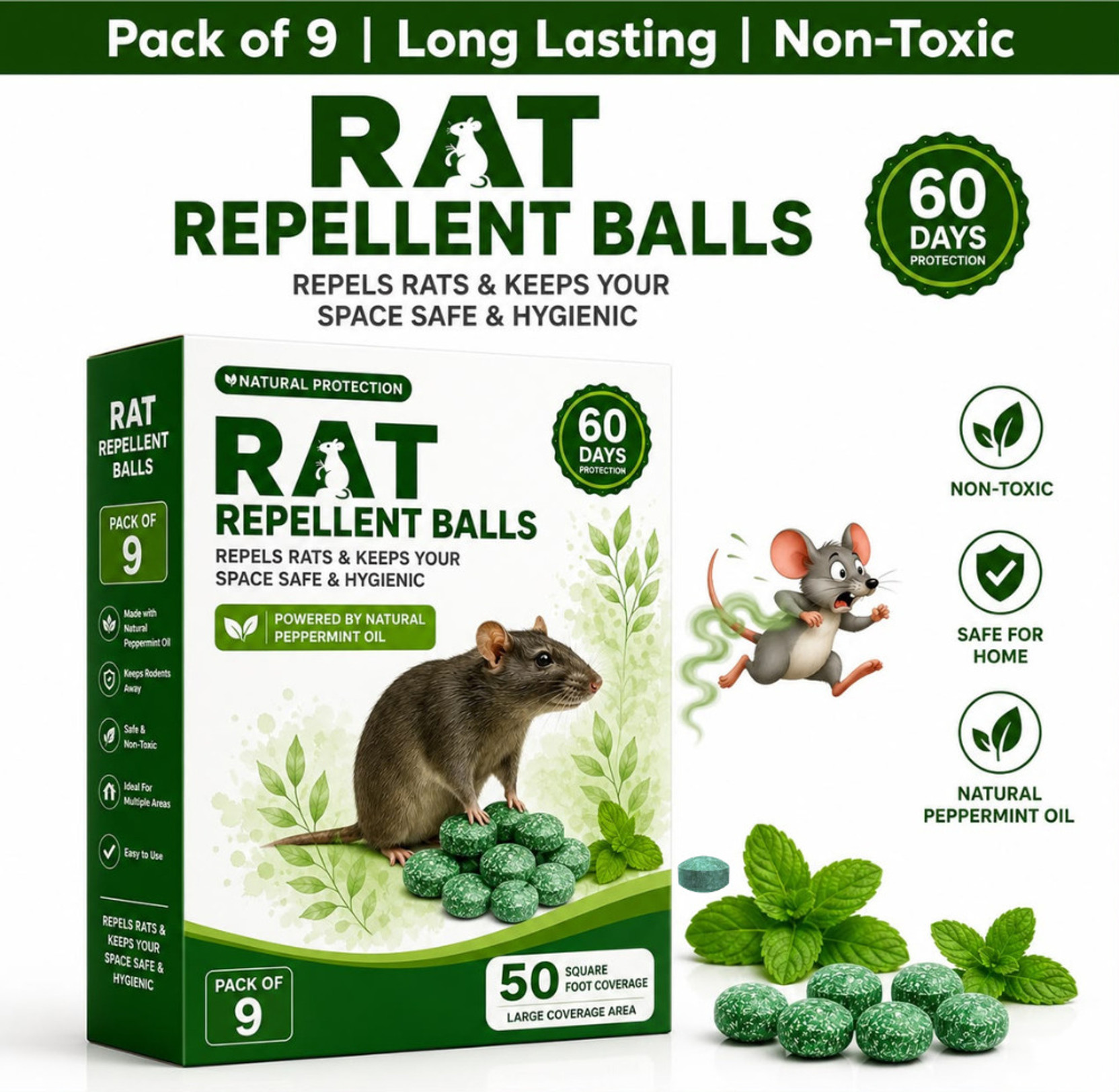 Rat Repellents Ball for Home (9 Units)