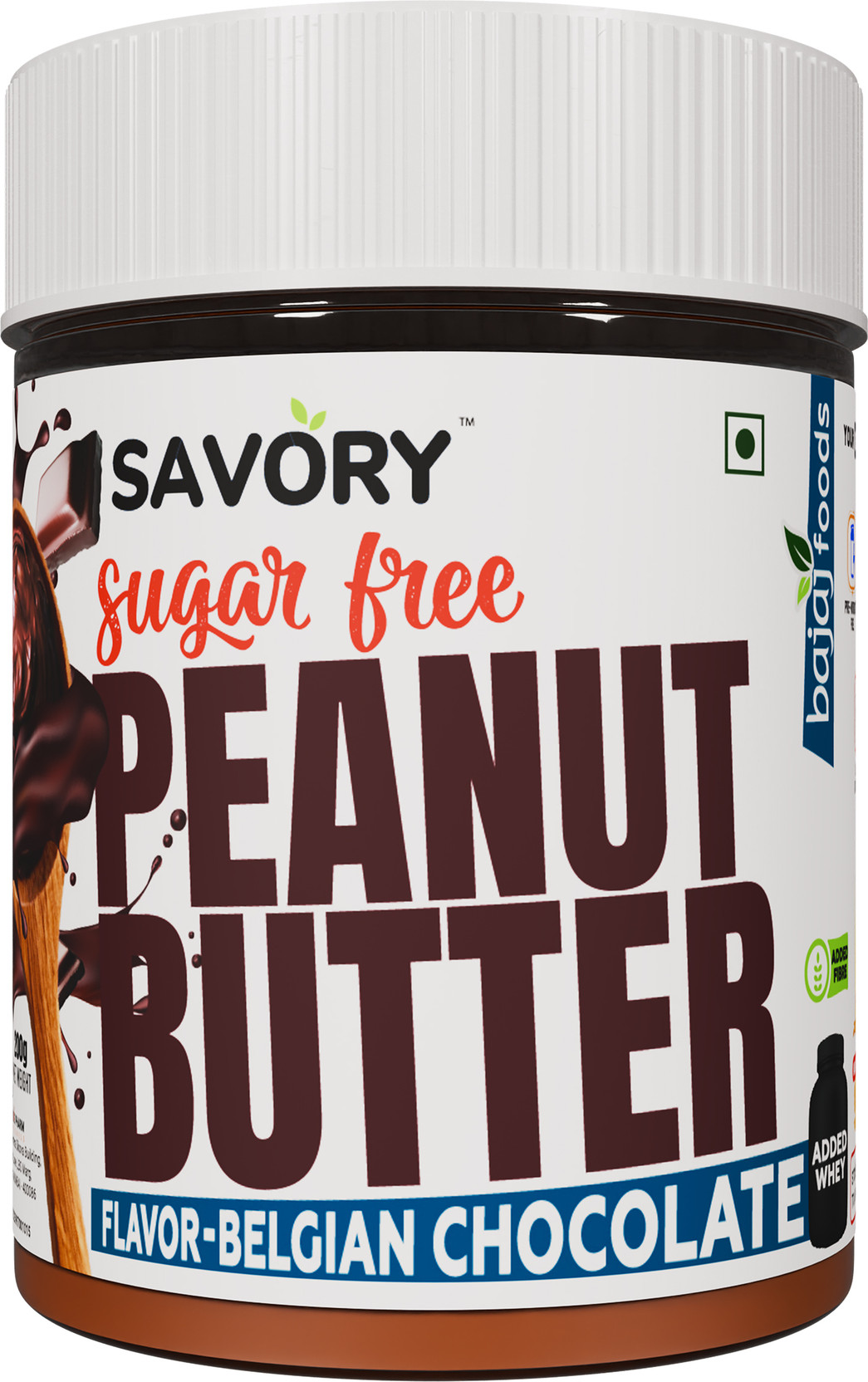 Savory Sugar-Free Belgian Chocolate Peanut Butter with Added Whey | High in Protein |