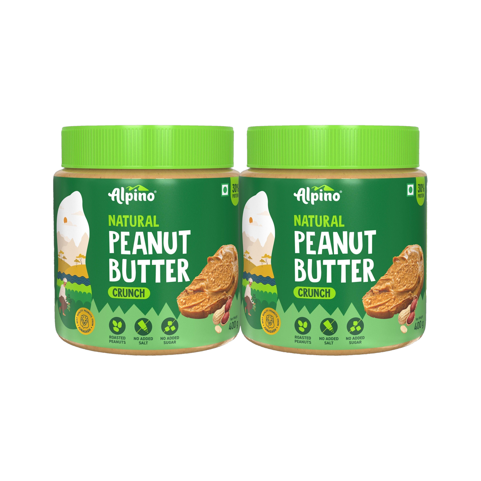 ALPINO Natural Peanut Butter Crunch Unsweetened