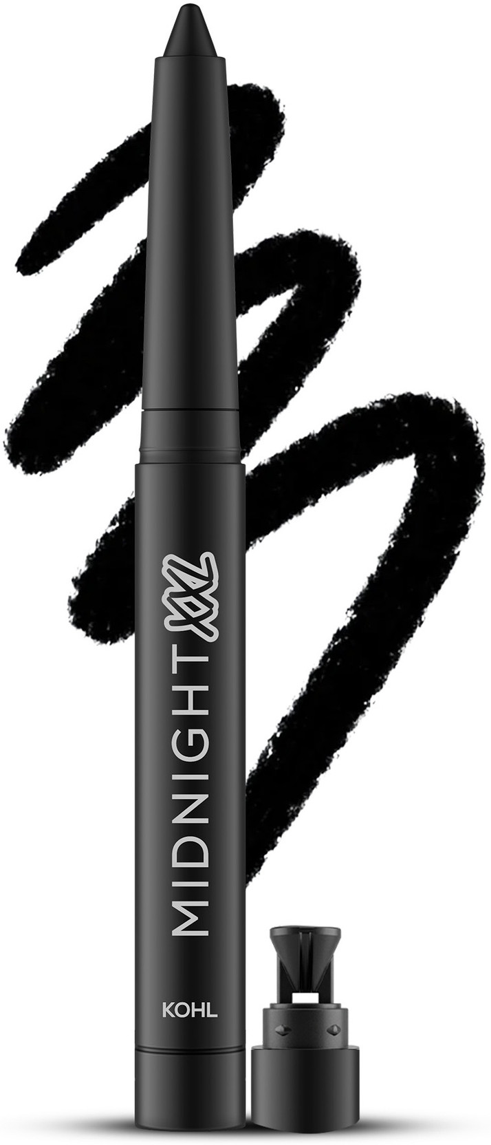 Renee Midnight XXL Kohl With Sharpener | Waterproof, Smudge-proof, Long-Lasting 24 Hrs