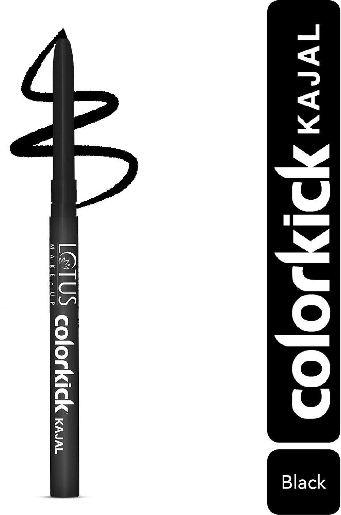 LOTUS MAKE - UP Colorkick Kajal |Water & Smudge Proof with AlmondOil| Intense Color Finish