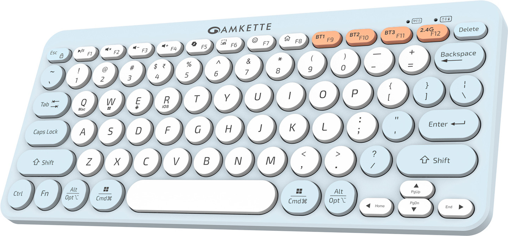 AMKETTE Optimus 4 in 1 Compact Bluetooth, Wireless Handheld Laptop Keyboard Compatible with Desktop, Laptop, Tablet, iPad, Mac