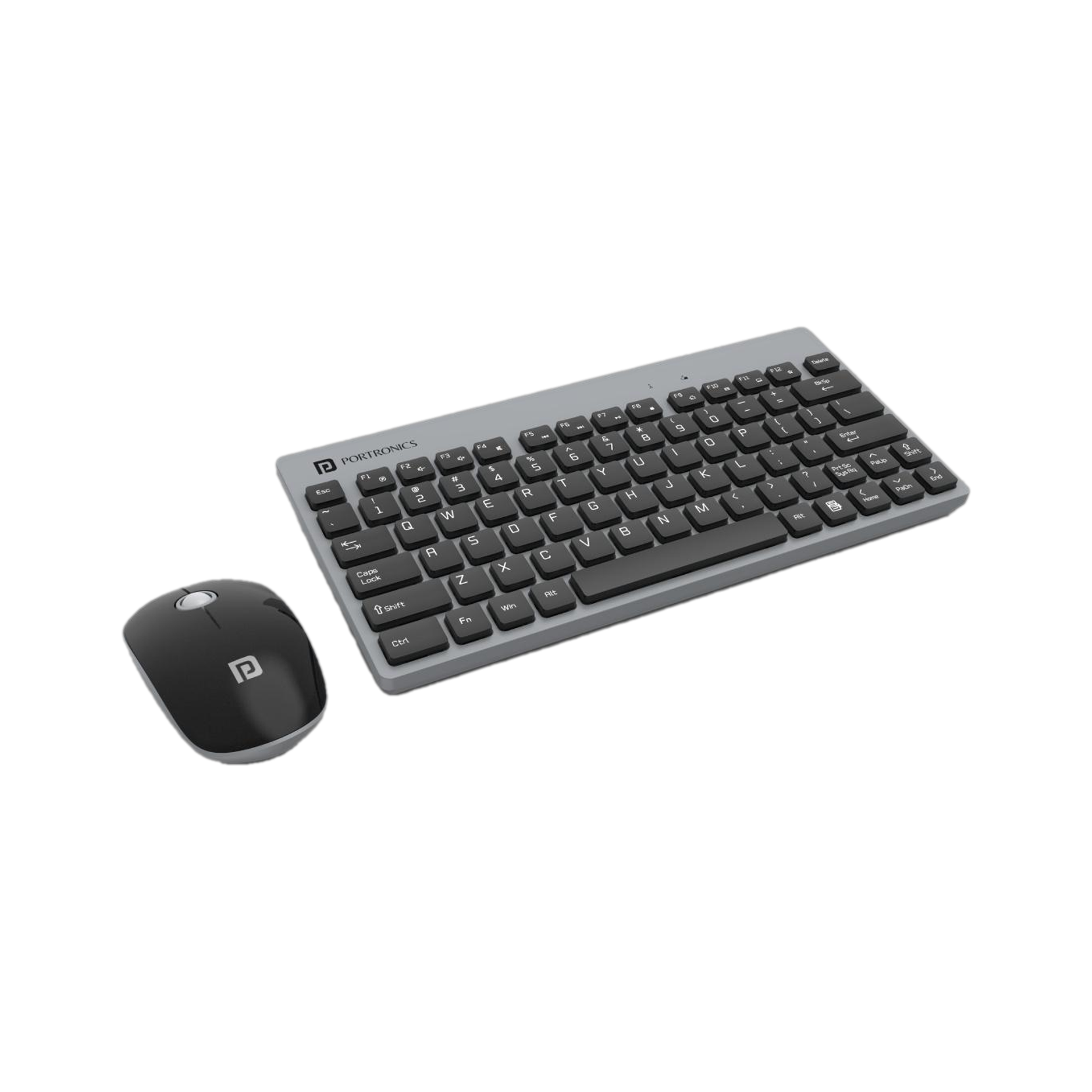 Portronics POR 374 Key2 Combo with 2.4 GHz USB Receiver,Silent Keystrokes,1200 DPI Optical Wireless Laptop-size Laptop Keyboard Compatible with Desktop, Laptop, Mac with 1200 DPI Optical Mouse, 2.4GHz