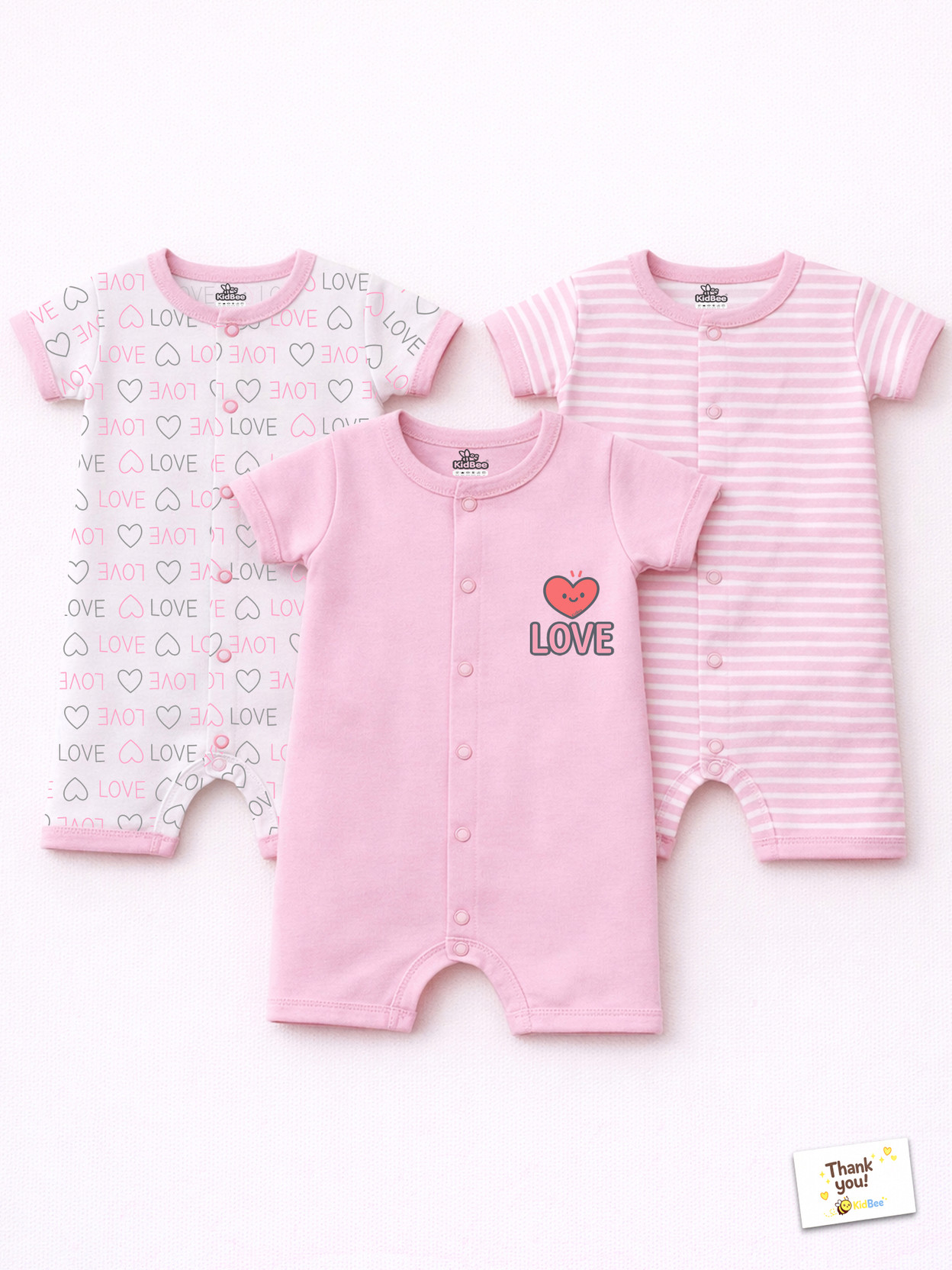 Romper For Baby Boys Casual Printed, Striped Cotton Blend