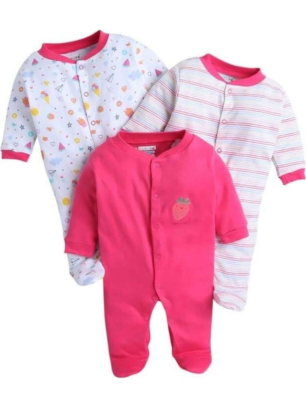 Mahadev Impex Romper For Baby Boys & Baby Girls Casual Printed Pure Cotton