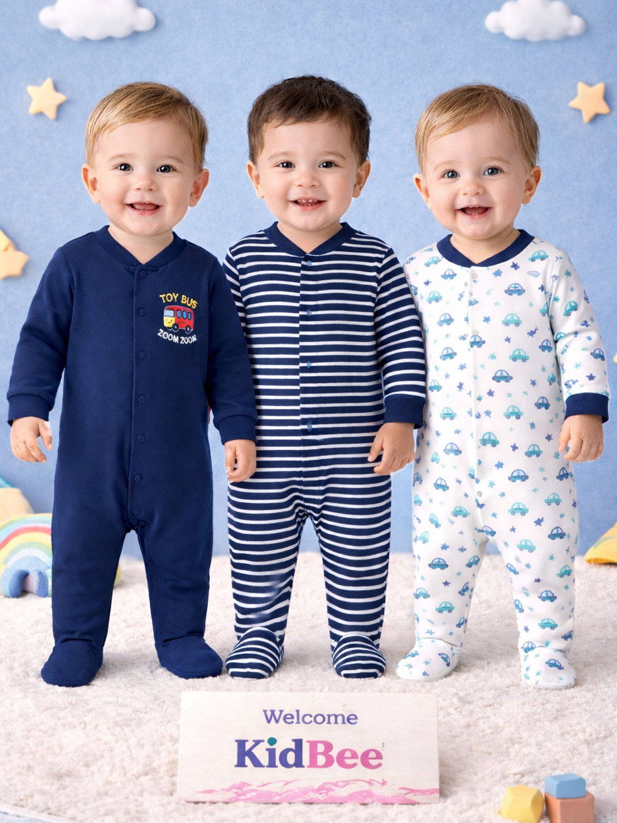 Romper For Boys & Girls Casual Printed Cotton Blend