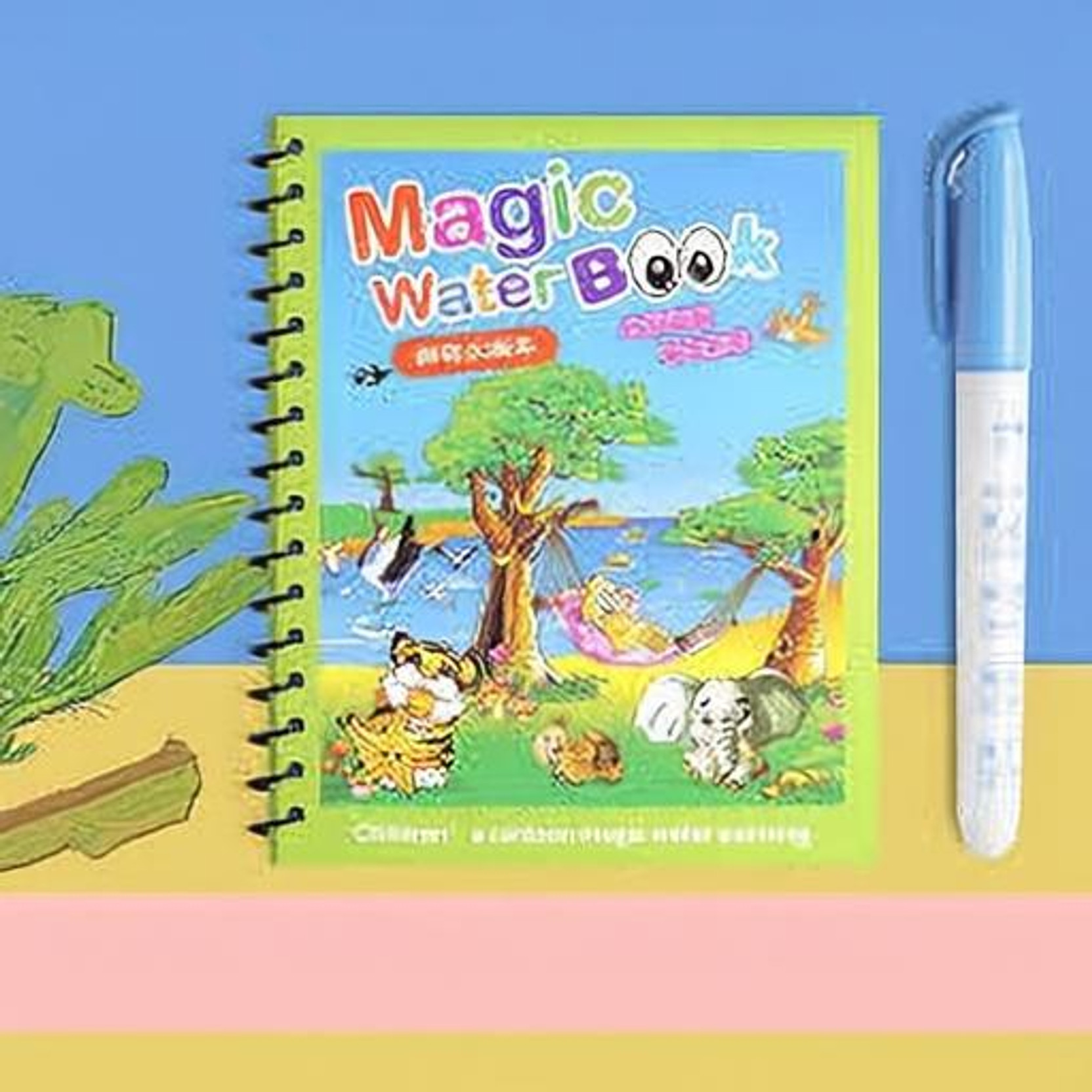 MAGIC REUSABLE WATER BOOK PACK OF 2 WITH FREE SUPPORTING PEN