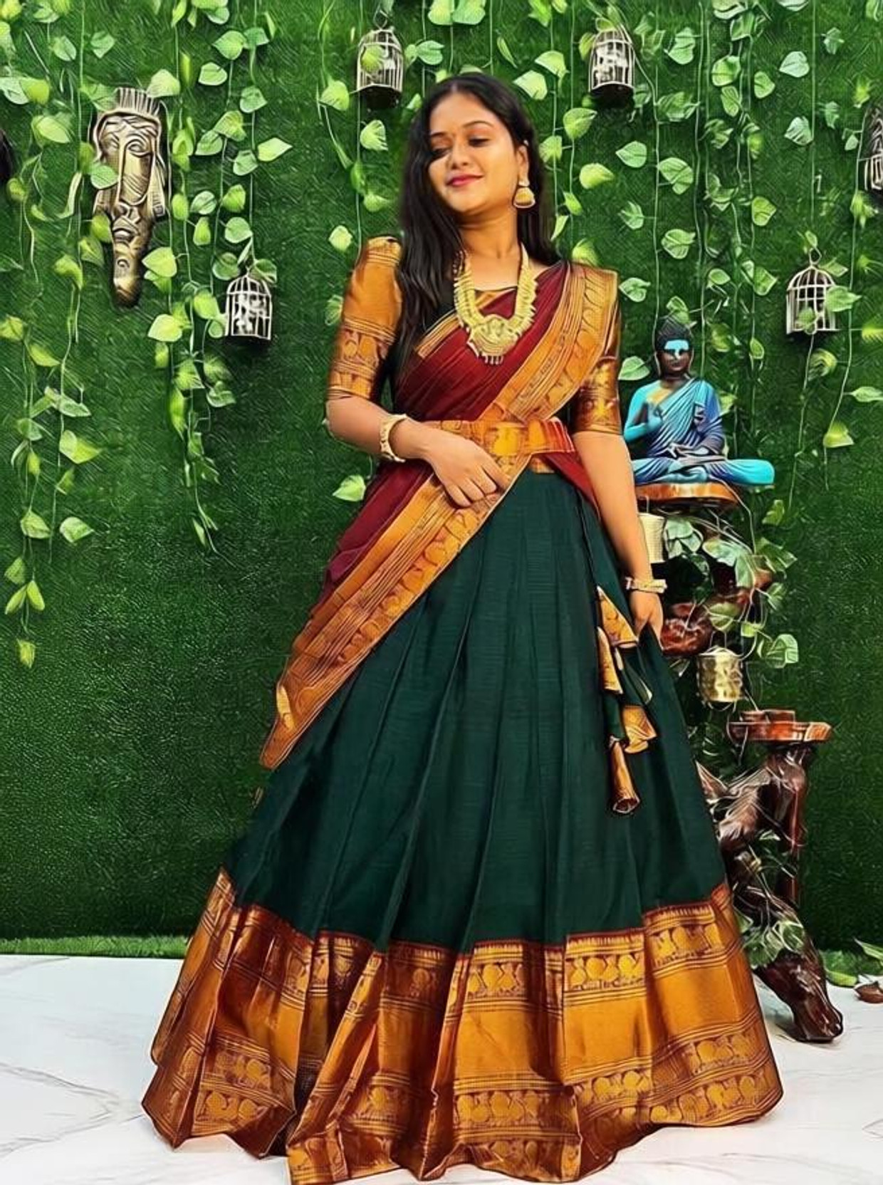 Embellished Semi Stitched Lehenga Choli