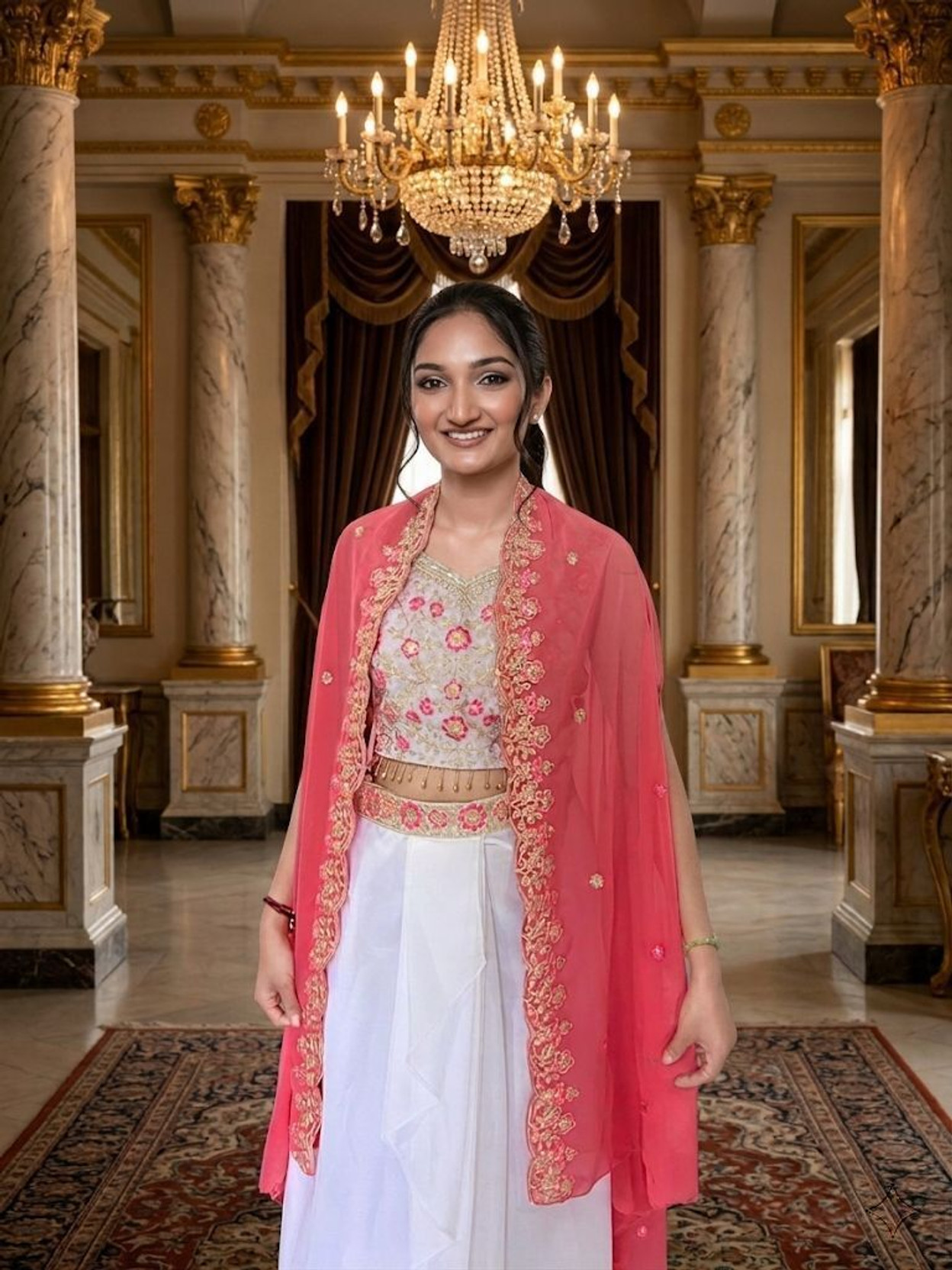 Embroidered Stitched Lehenga Choli