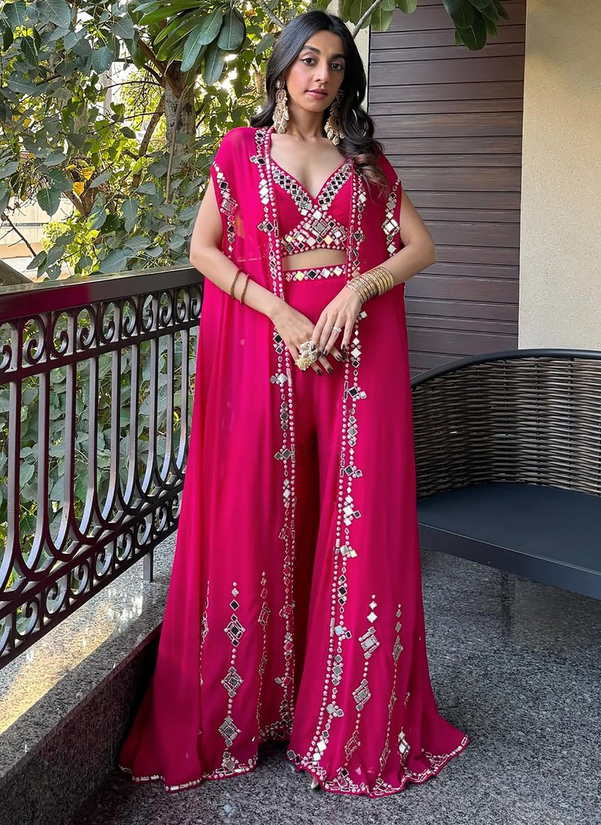 Embroidered, Embellished Stitched Lehenga & Crop Top