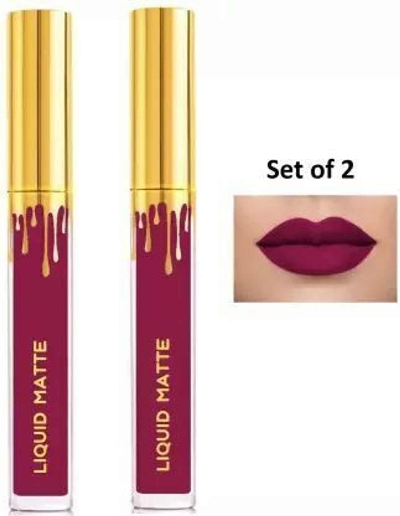 BLUSHIS Lipstay Transfer Proof Matte Finish Highly Pigmented Deep Color Liquid Lipstick`