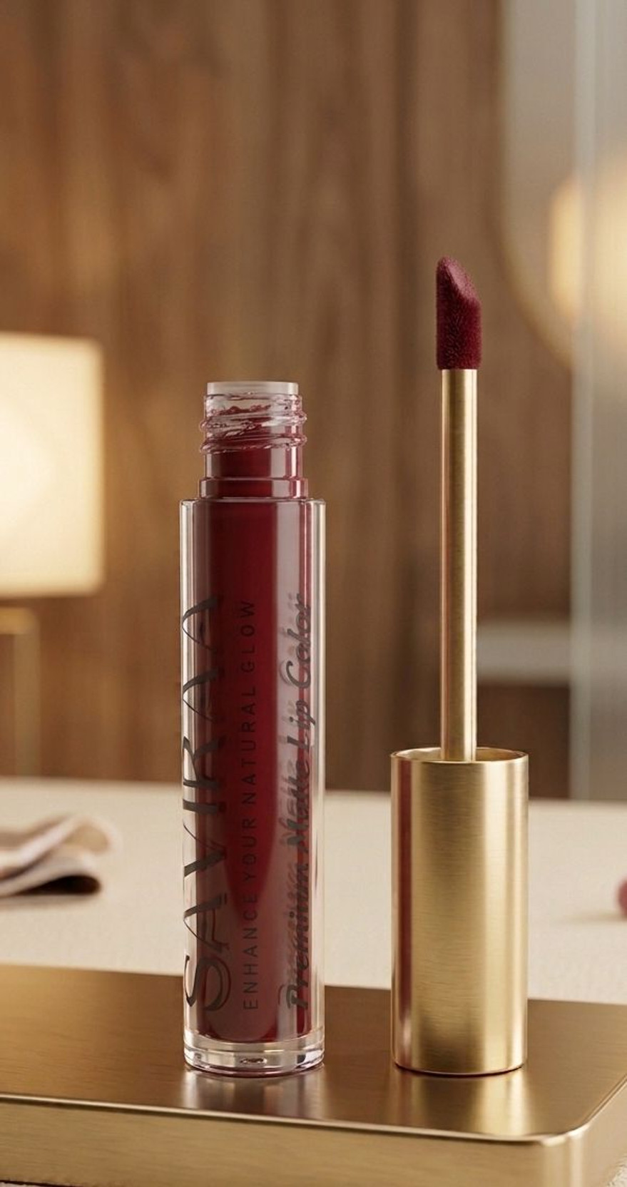 SAVIRAA Waterproof,Smudge Proof,Transferproof,Matte Maroon Liquid Lipstick