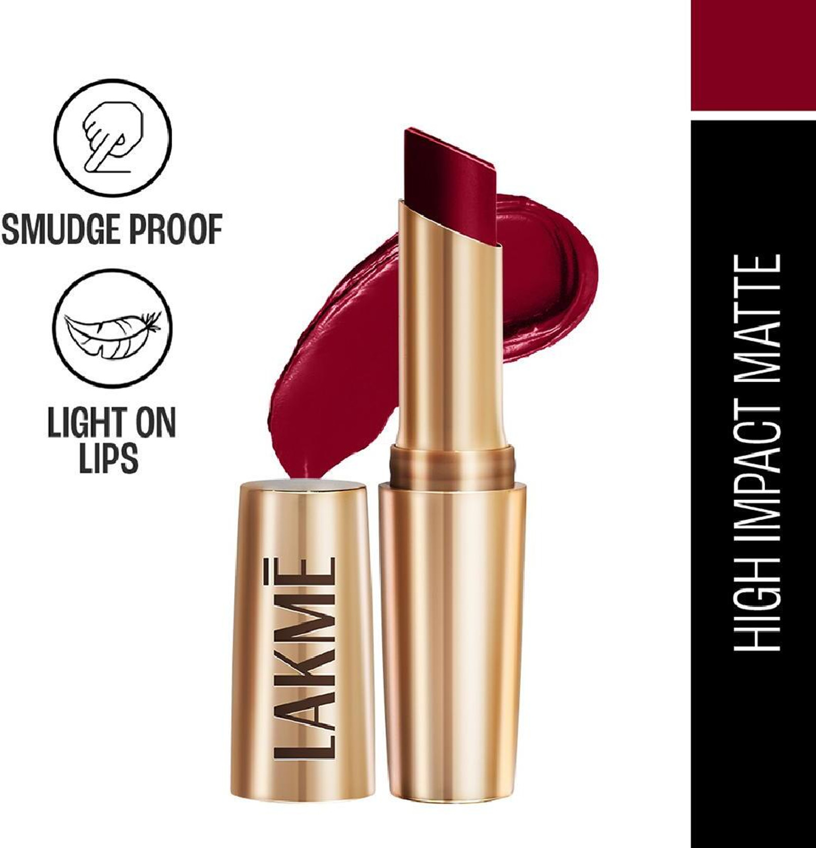 Lakmé 9TO5 Primer + Matte Lip Color (Burgundy Passion, 3.6 g)