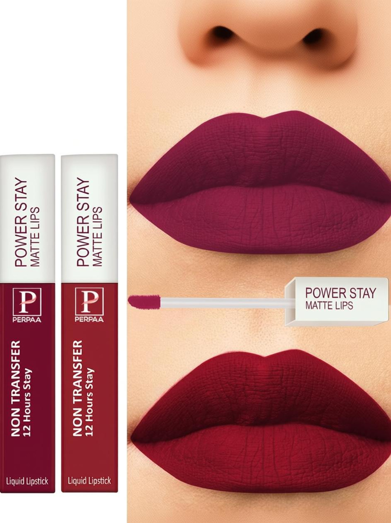 Perpaa Stay Non Transfer Sensational Liquid Matte Lipstick Pack of 2