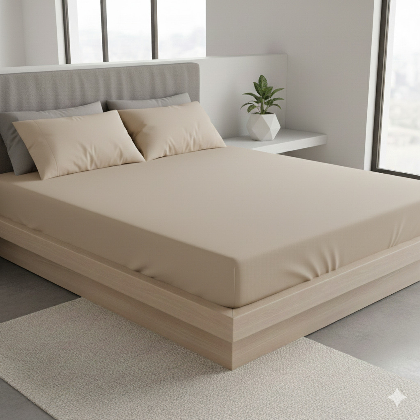 EVOL King Size Fitted Cotton Waterproof Mattress Cover