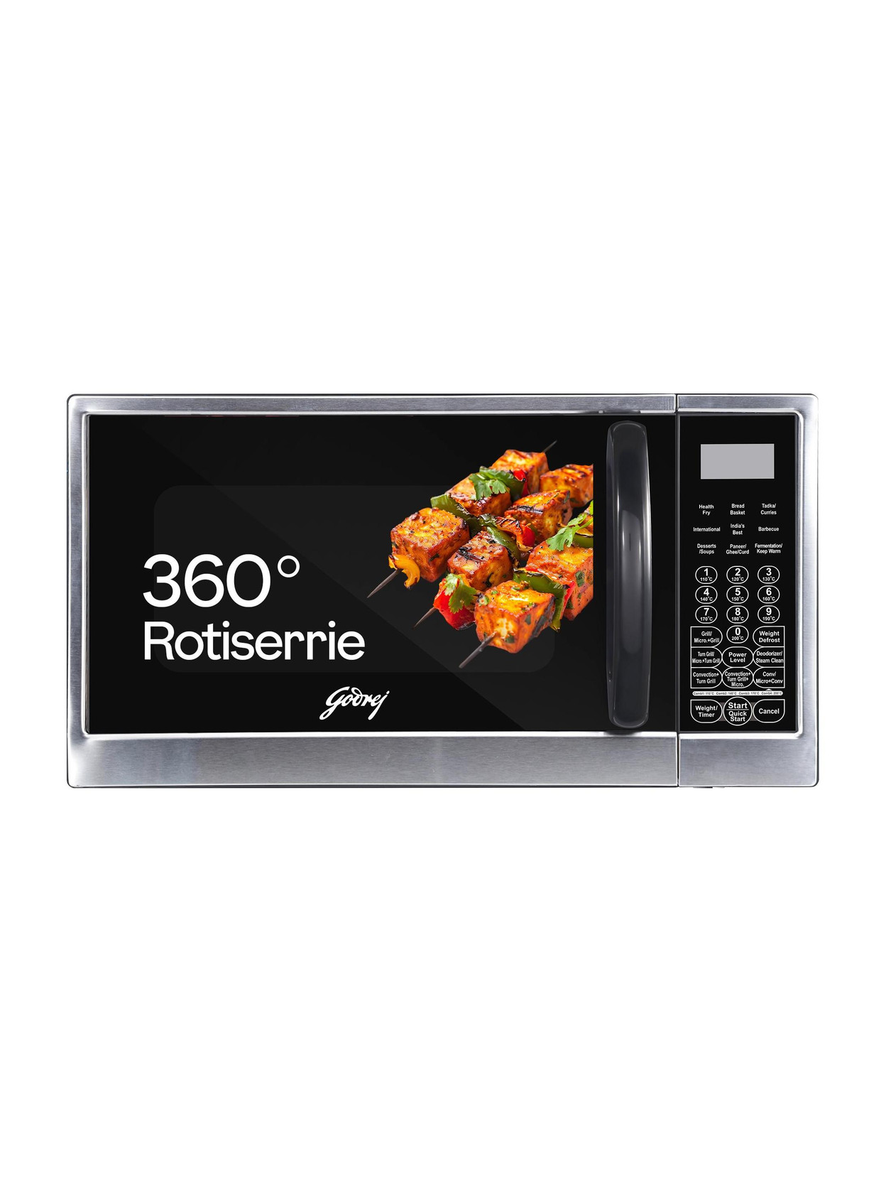 Godrej 30 L Rotisserie, Stainless Steel Cavity, Dual Grill Technology and 375 Instacook Menus Convecti...