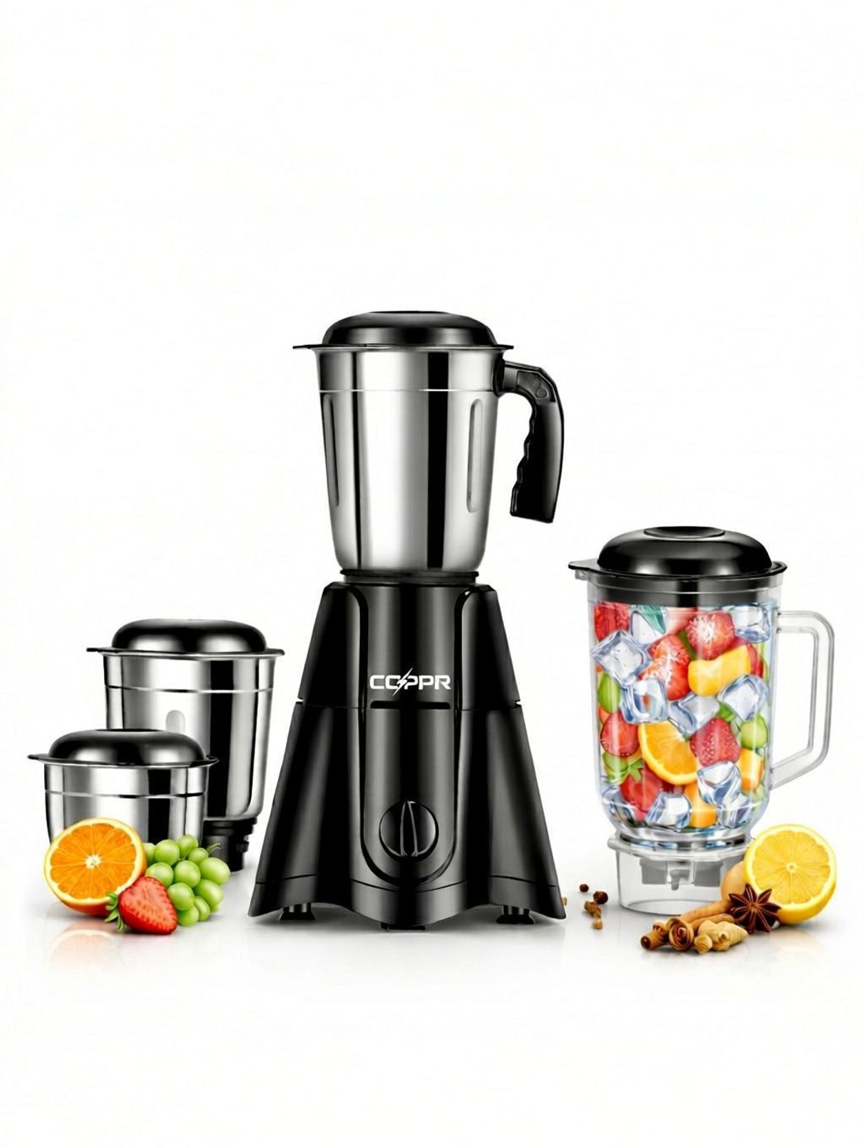 coppr Z Black Edition 2 year unconditonal warranty heavy duty copper motor 750 W Juicer Mixer Grinder