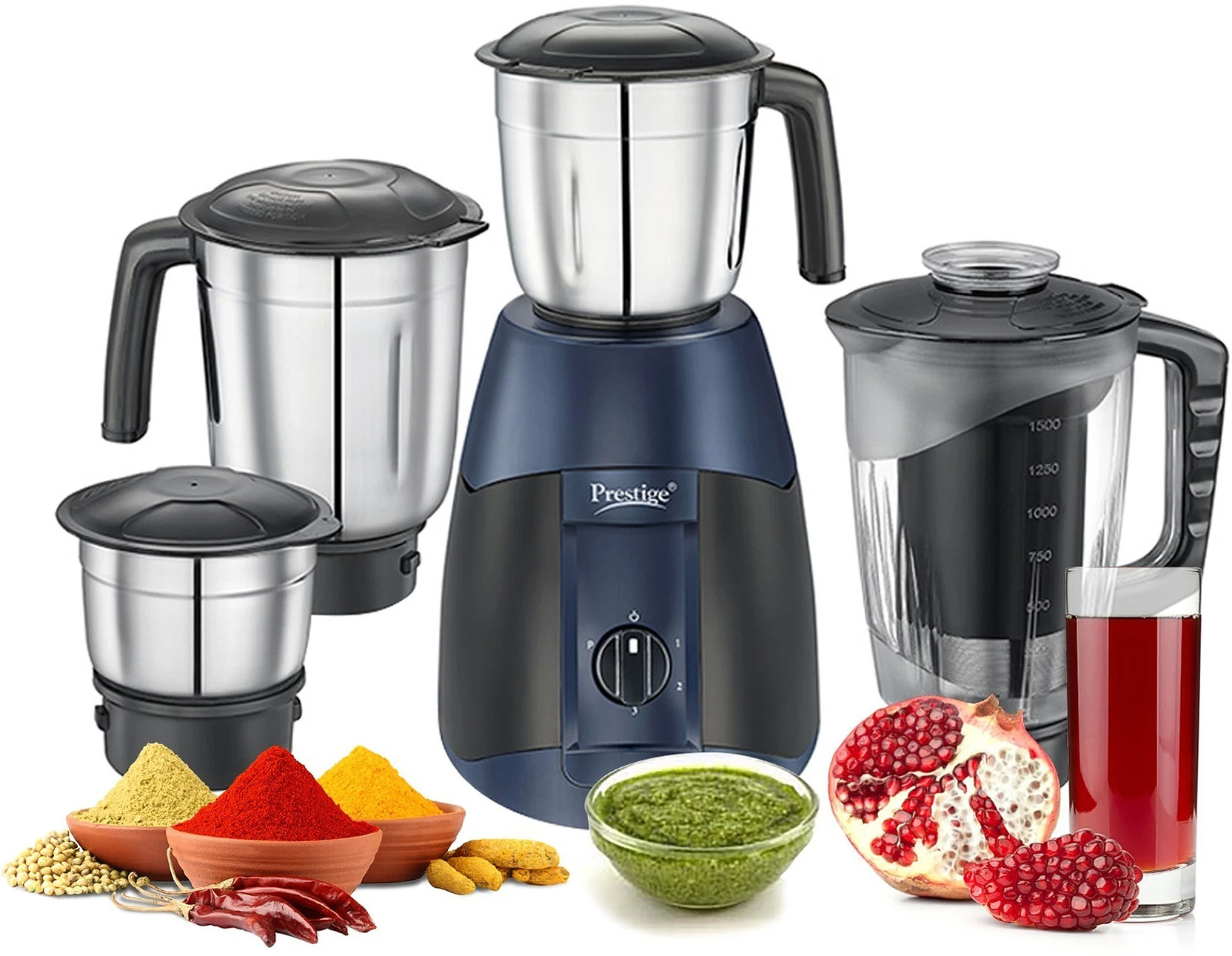 Prestige Supreme 750 W Juicer Mixer Grinder (Atlas Supreme | 4 Ja...more