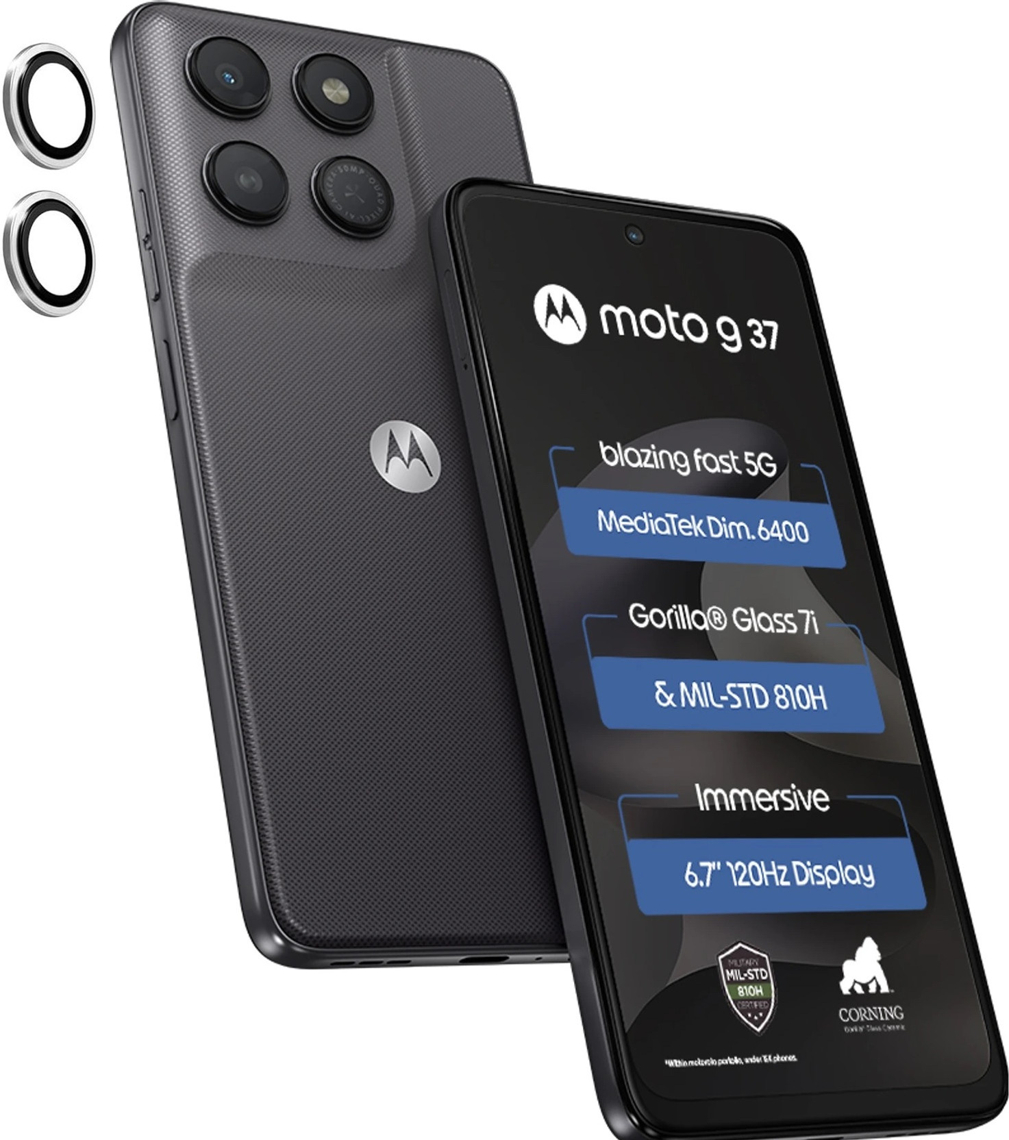 ROYALBASE Back Camera Lens Glass Protector for MOTO G37