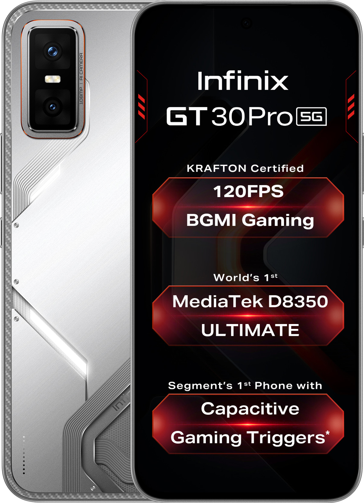 Infinix GT 30 Pro 5G+ (Blade White, 256 GB)